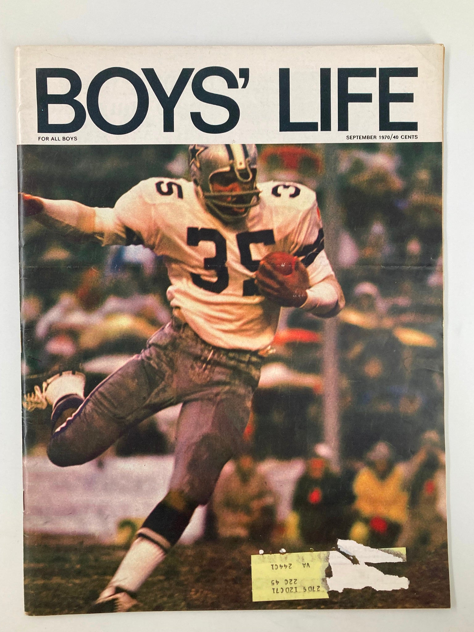 VTG Boys' Life Magazine September 1970 Calvin Hill of Dallas Cowboy