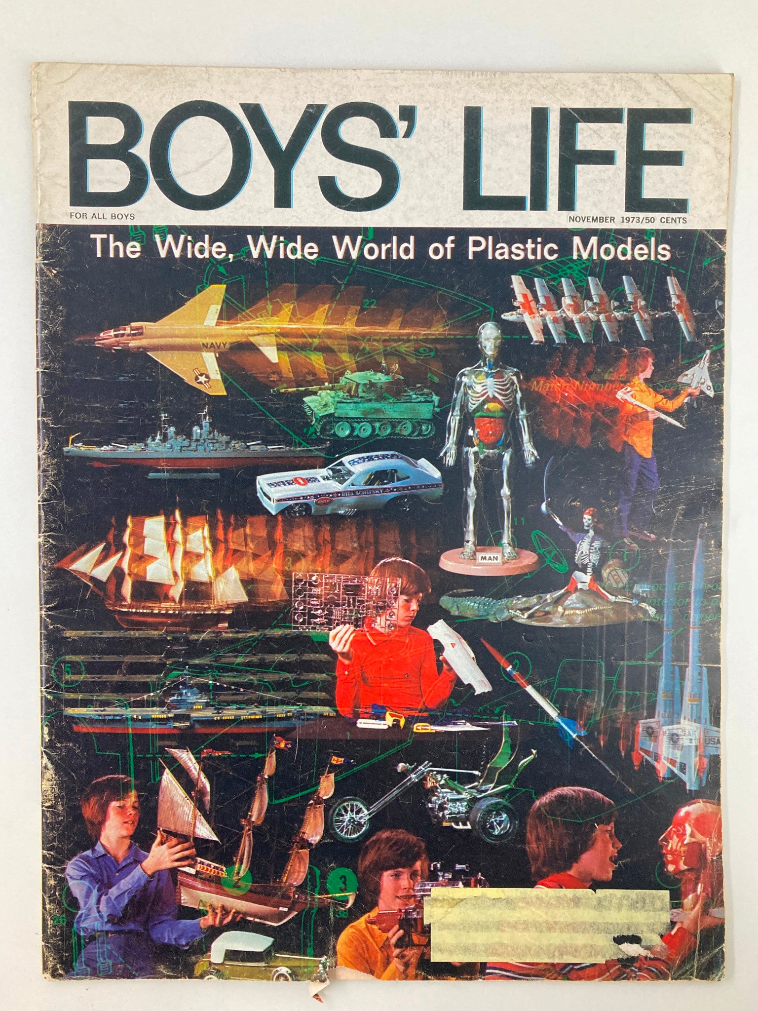 VTG Boys' Life Magazine November 1973 The Wide, Wide World of Plastic Models