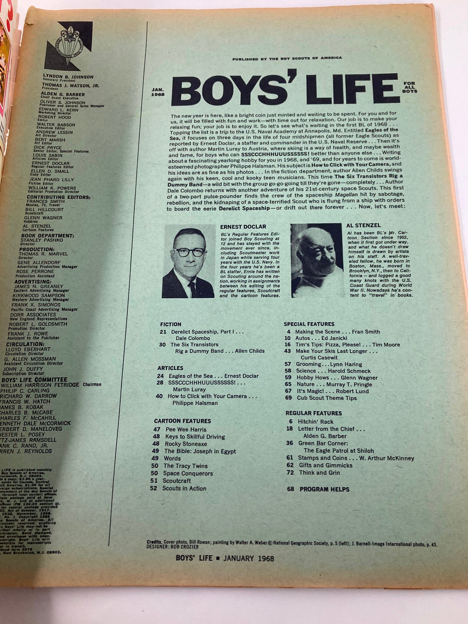 VTG Boys' Life Magazine January 1968 Bill Rowan and The Six Transistors