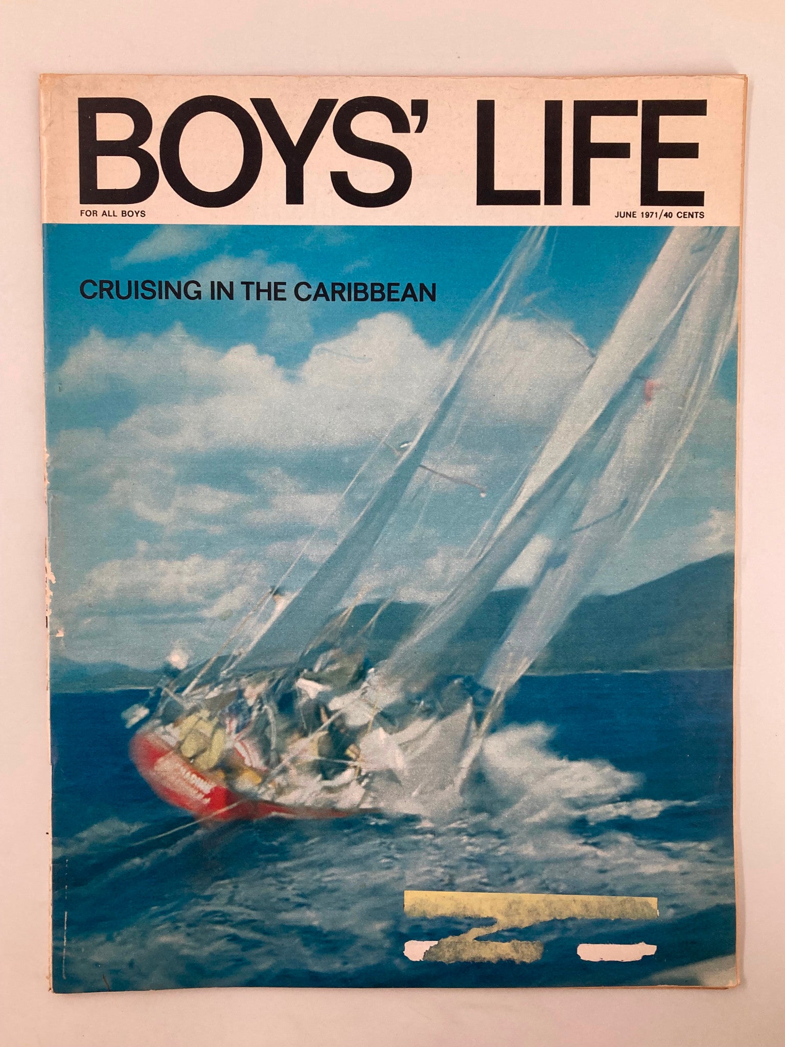 VTG Boys' Life Magazine June 1971 Cruising in the Caribbean & The Bible Elijah