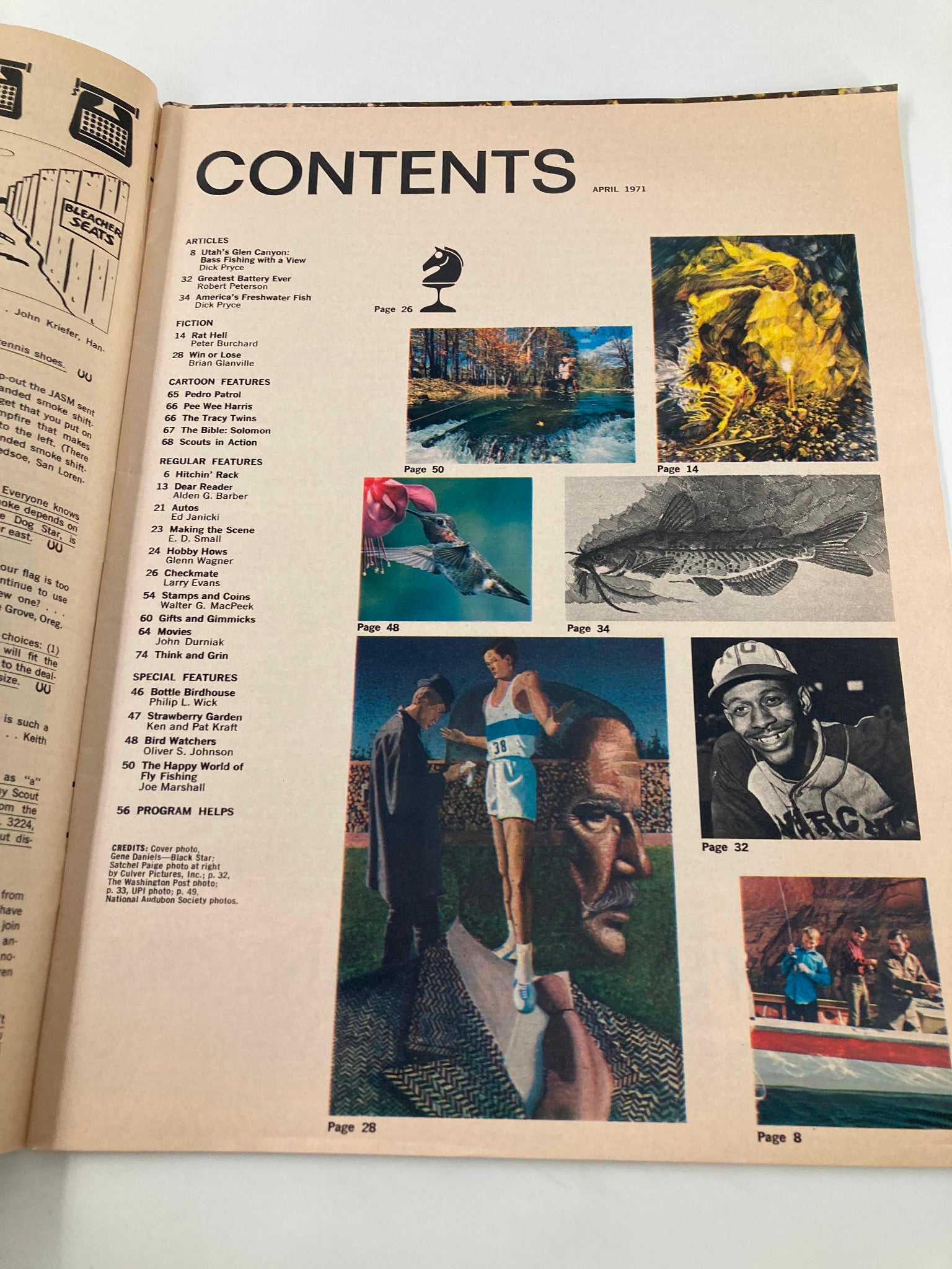 VTG Boys' Life Magazine April 1971 Utah's Glen Canyon Bass Fishing with a View