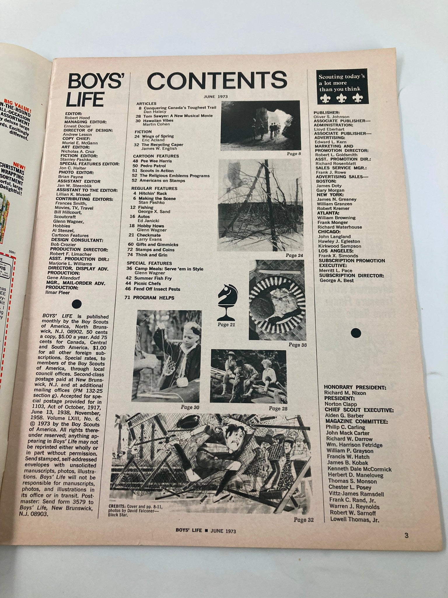 VTG Boys' Life Magazine June 1973 Conquering Canada's Toughest Trail