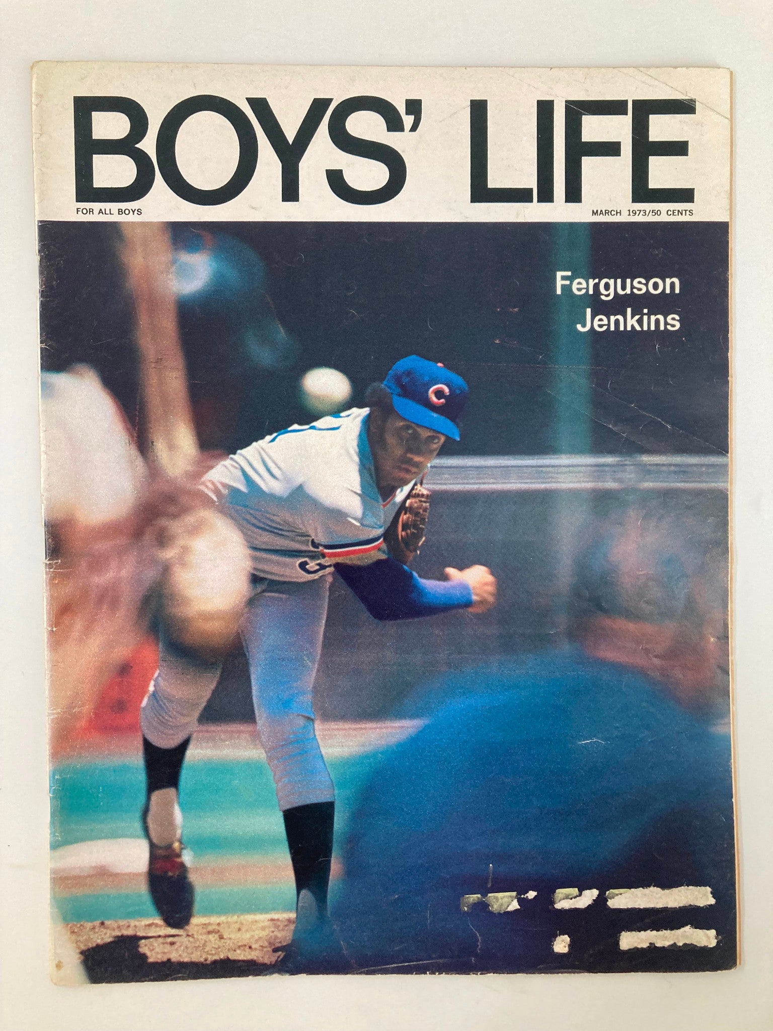 VTG Boys' Life Magazine March 1973 Ferguson Jenkins with Jim Brosnan