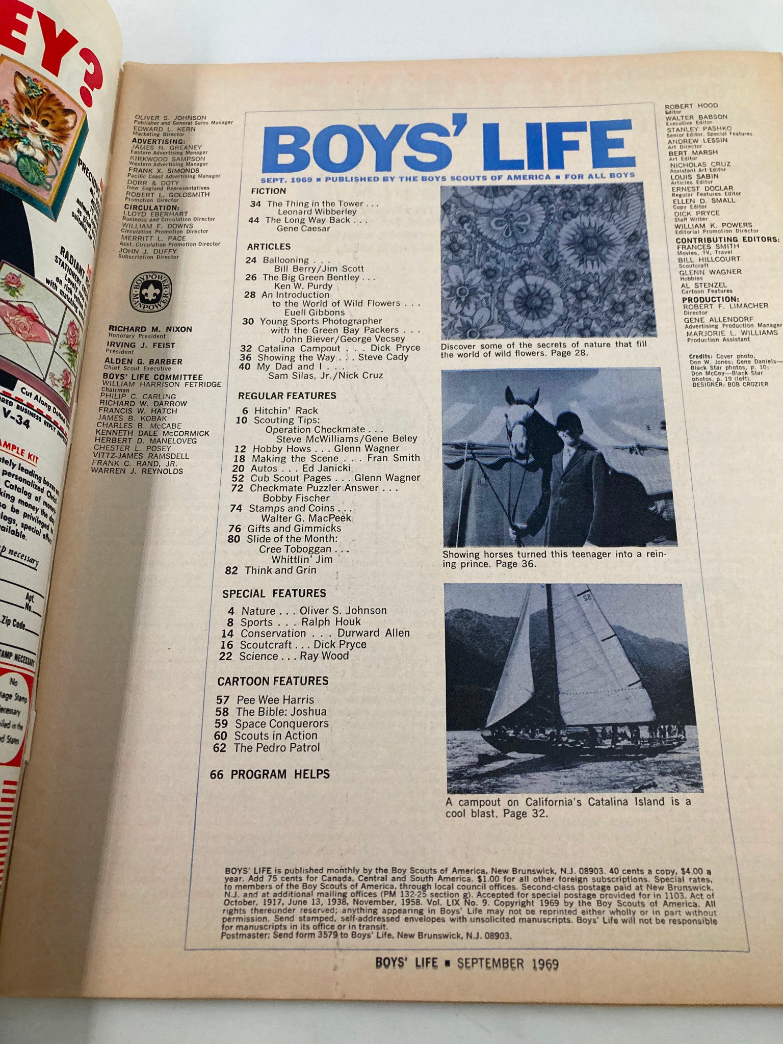 VTG Boys' Life Magazine September 1969 Ballooning with Bill Berry, Jim Scott