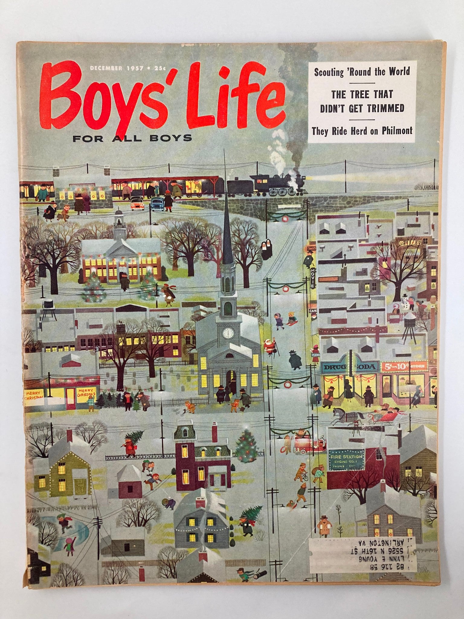 VTG Boys' Life Magazine December 1957 The Tree That Didn't Get Trimmed