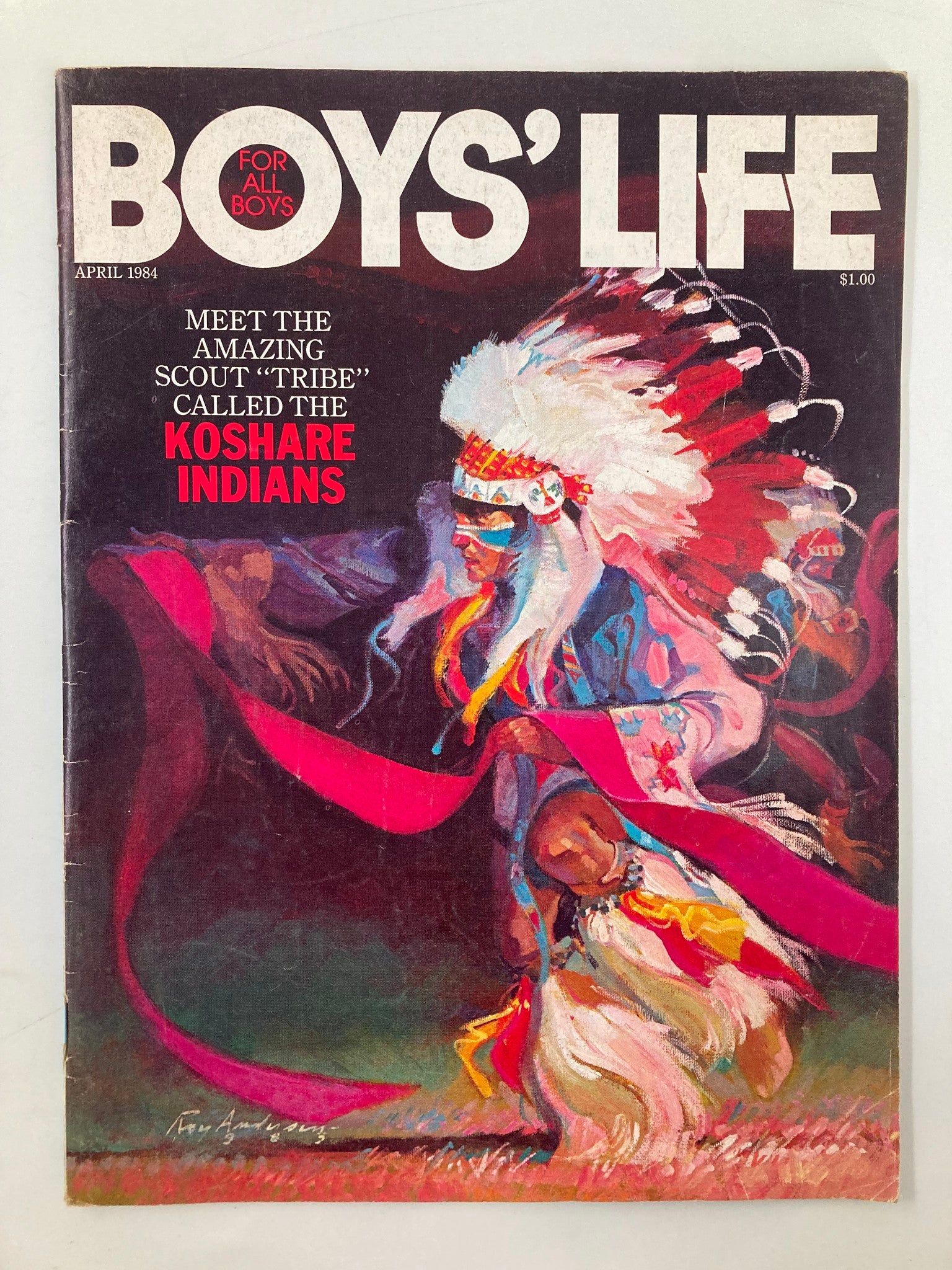 VTG Boys' Life Magazine April 1984 Meet The Amazing Scout Tribe Koshare Indians