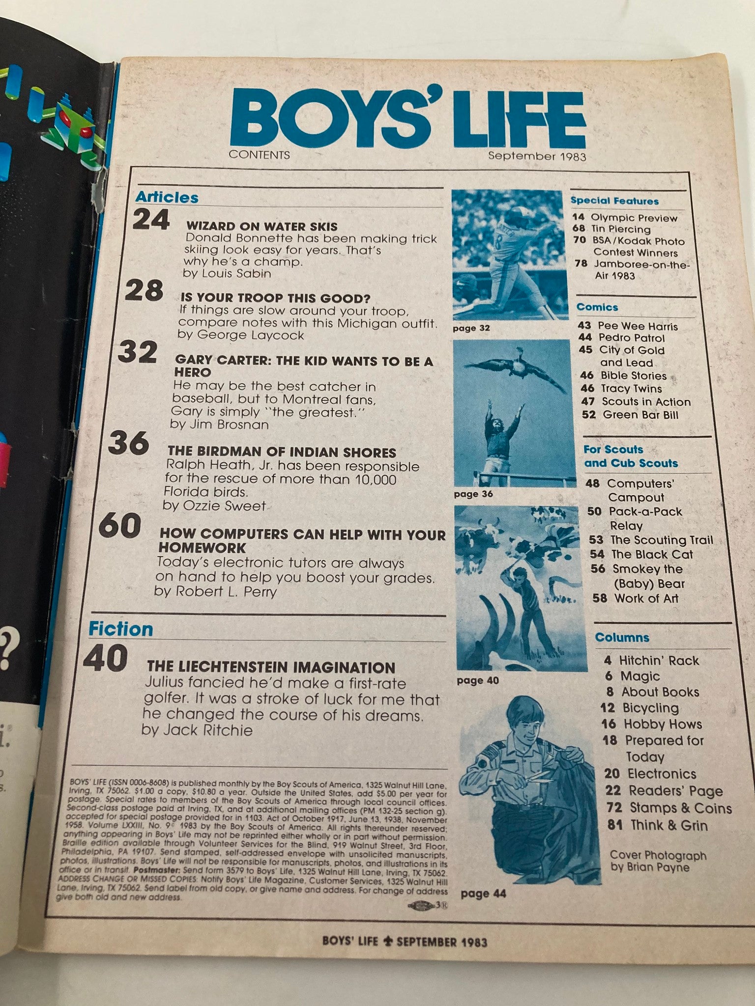 VTG Boys' Life Magazine September 1983 Donald Bonnette A Wizard On Water Skis