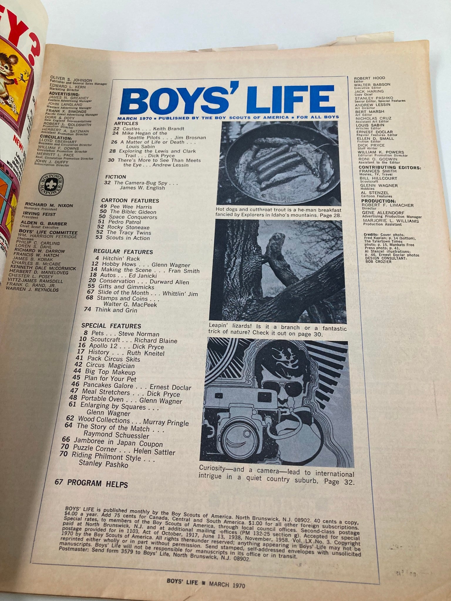 VTG Boys' Life Magazine March 1970 Mike Hegan of the Seattle Pilots