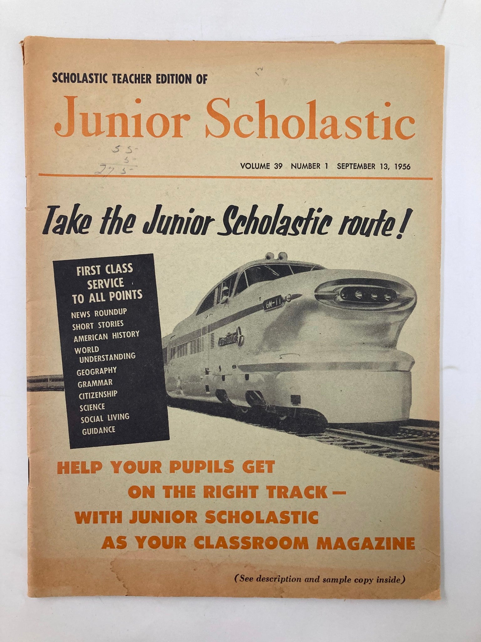 VTG Junior Scholastic Magazine September 13 1956 The Greeks Cry Out for Cyprus