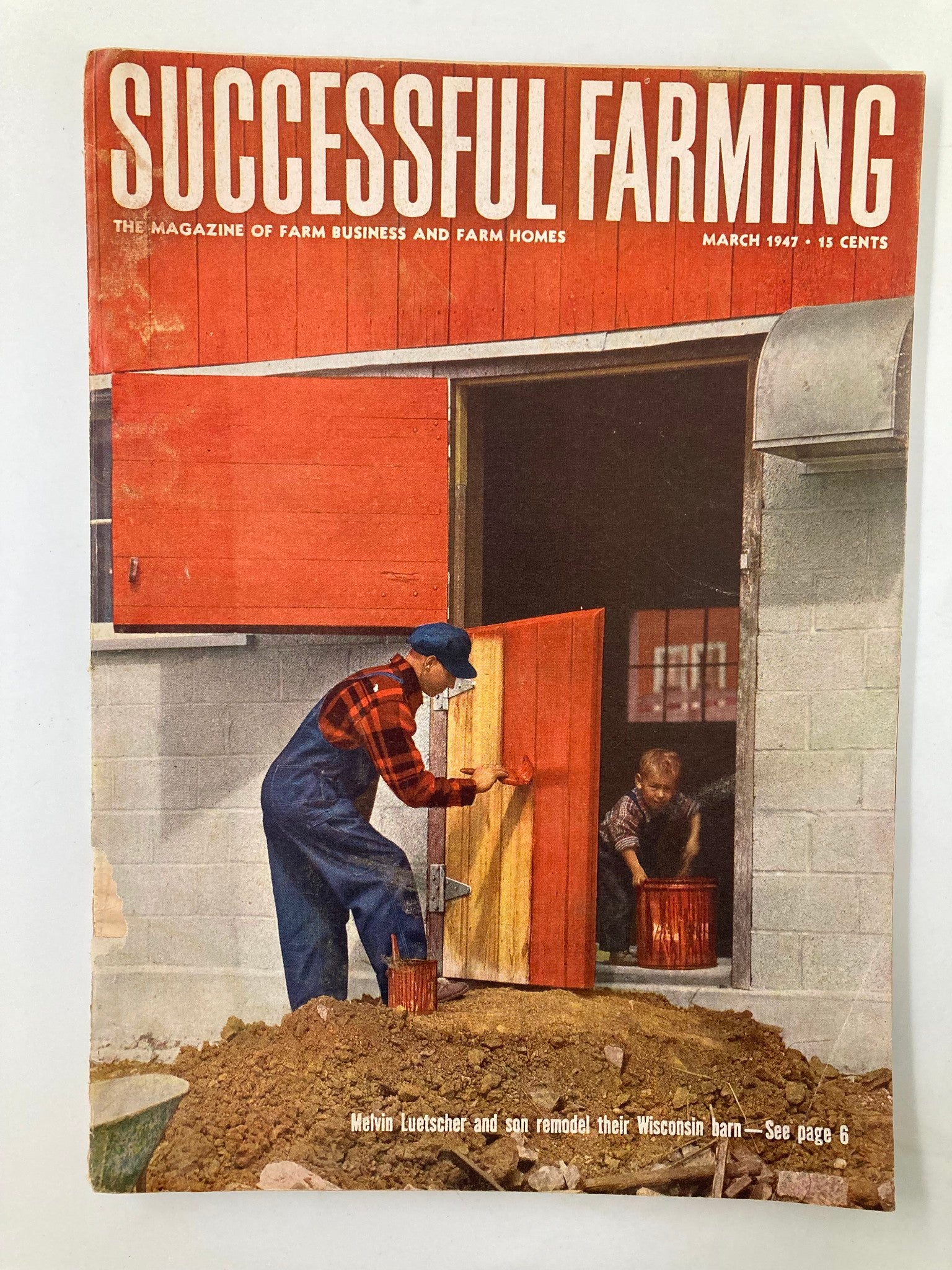 VTG Successful Farming Magazine March 1947 Melvin Luetscher Wisconsin Barn