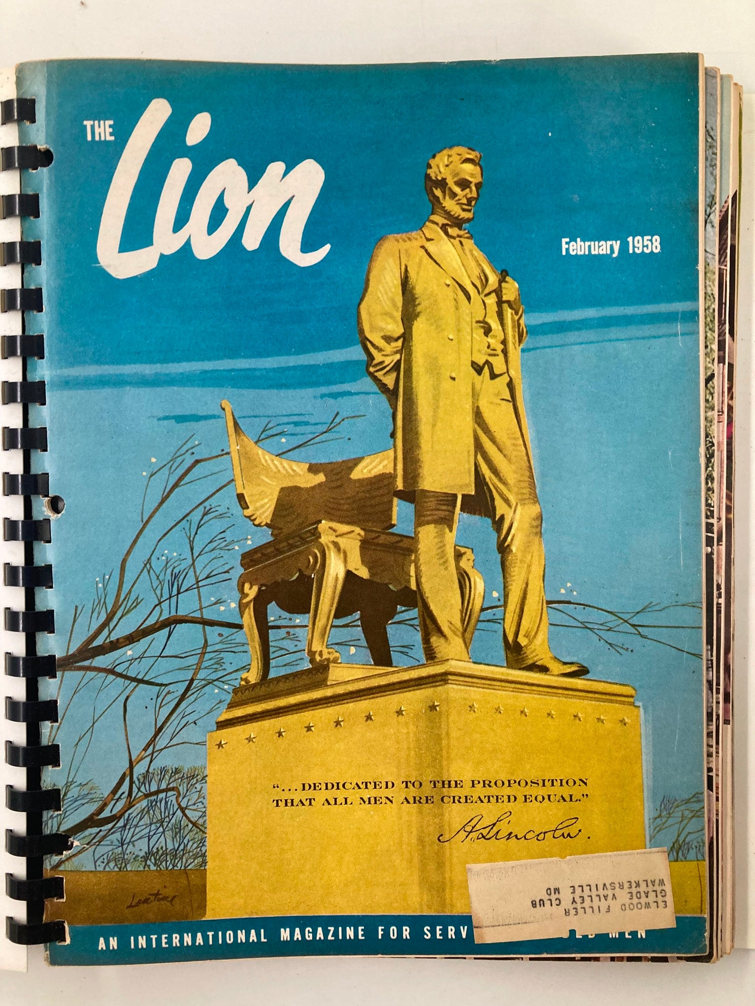 1958 January-December The Lion Magazine Full Year Hard Cover Compilation Issues