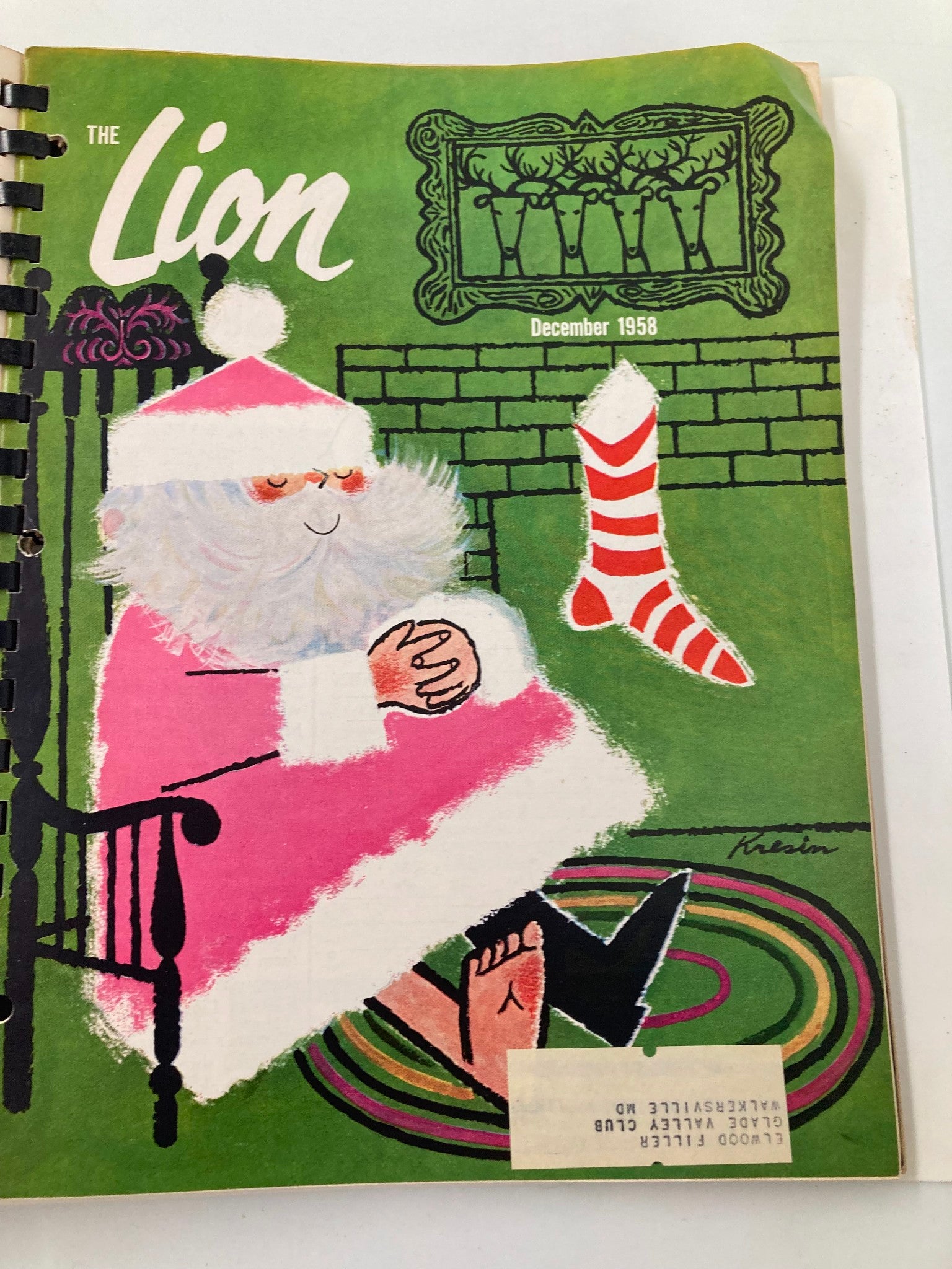 1958 January-December The Lion Magazine Full Year Hard Cover Compilation Issues