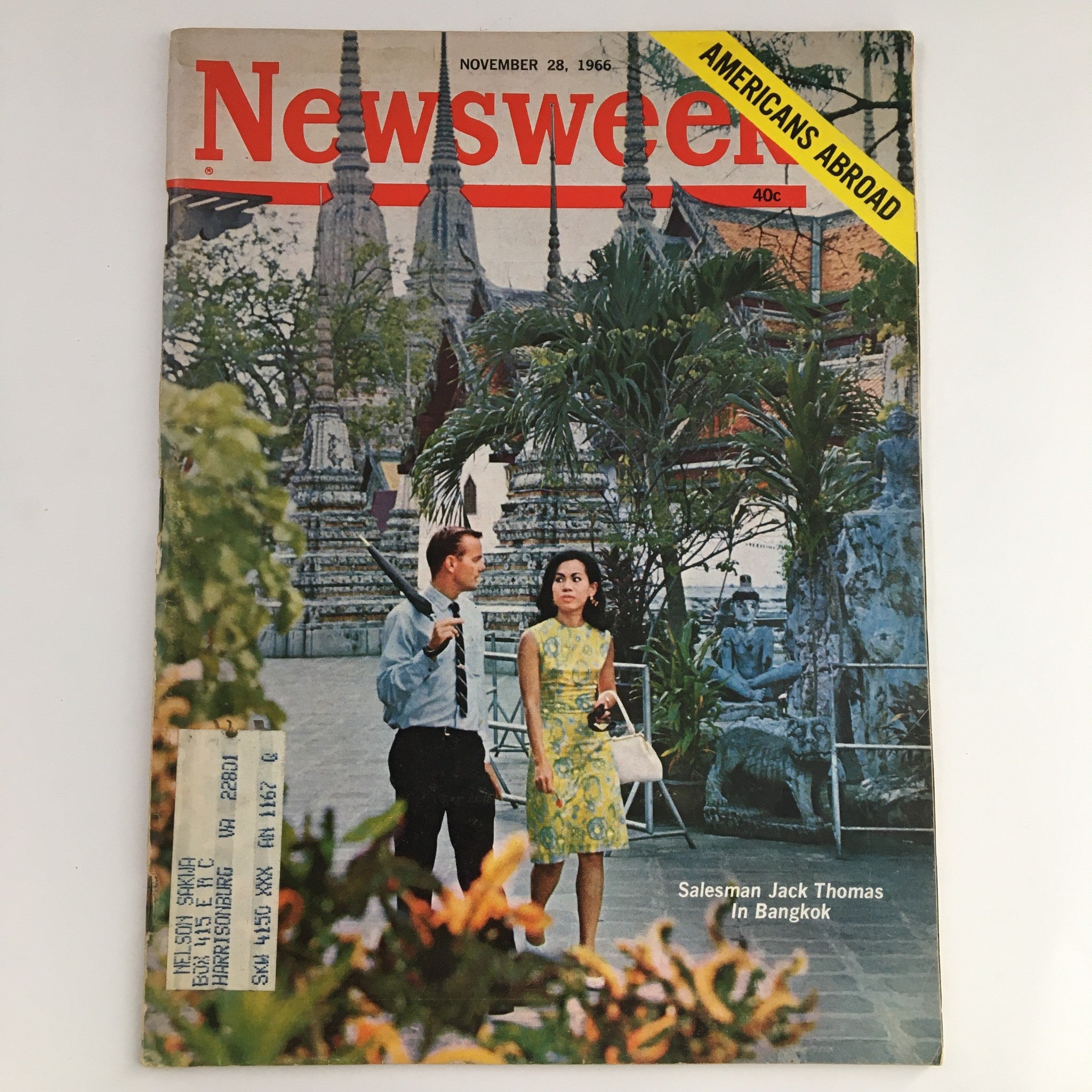 Newsweek Magazine November 28 1966 Salesman Jack Thomas in Bangkok, Thailand