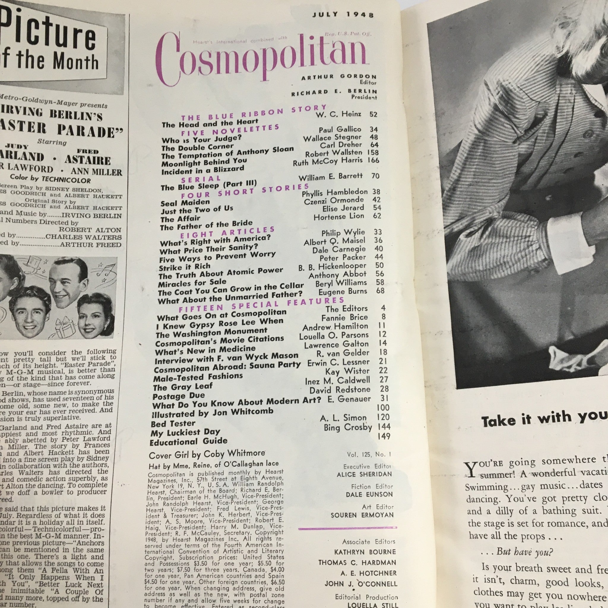 Cosmopolitan Magazine July 1948 What's Right with America by Philip Wylie