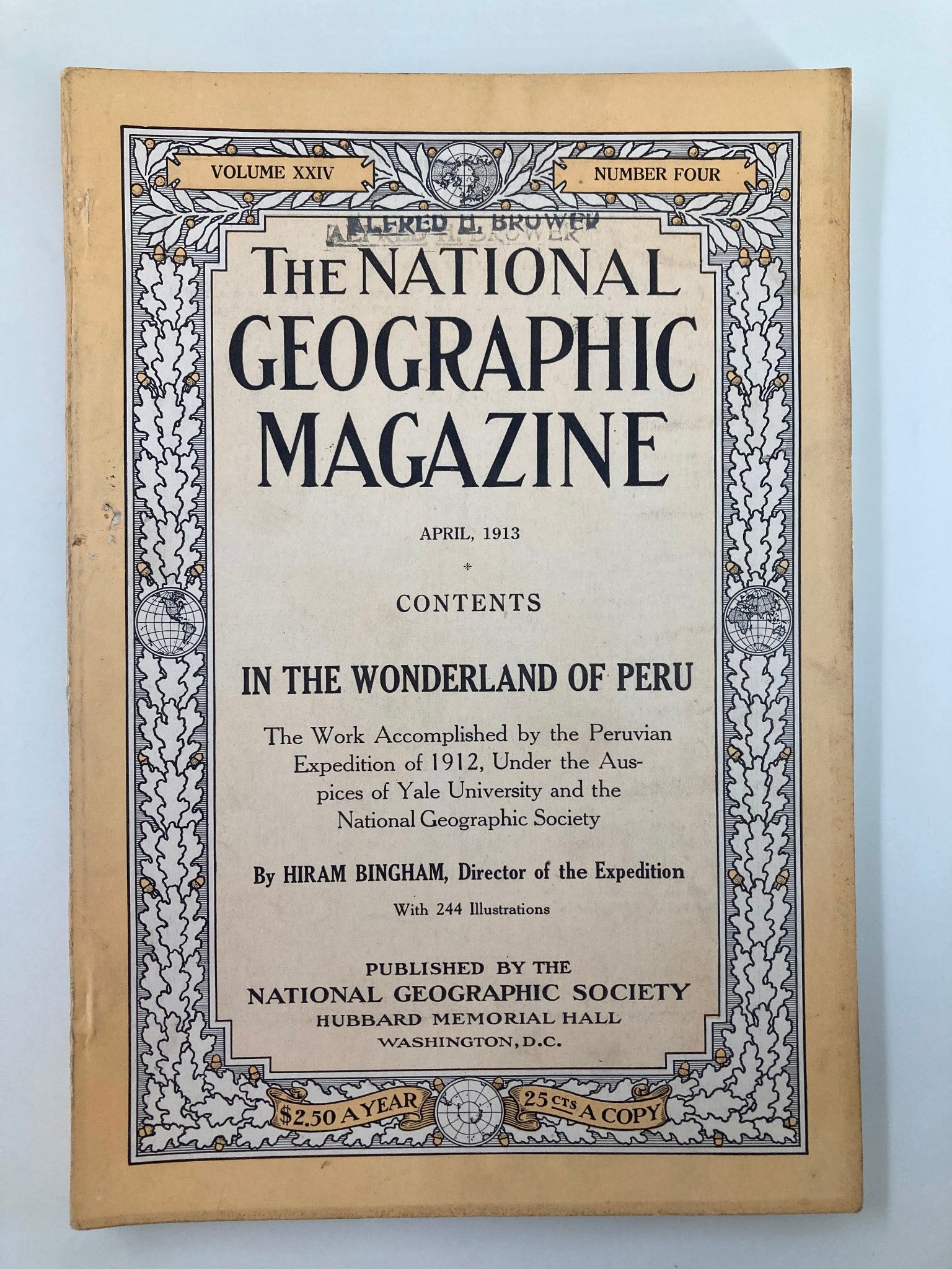 VTG The National Geographic Magazine April 1913 In The Wonderland of Peru