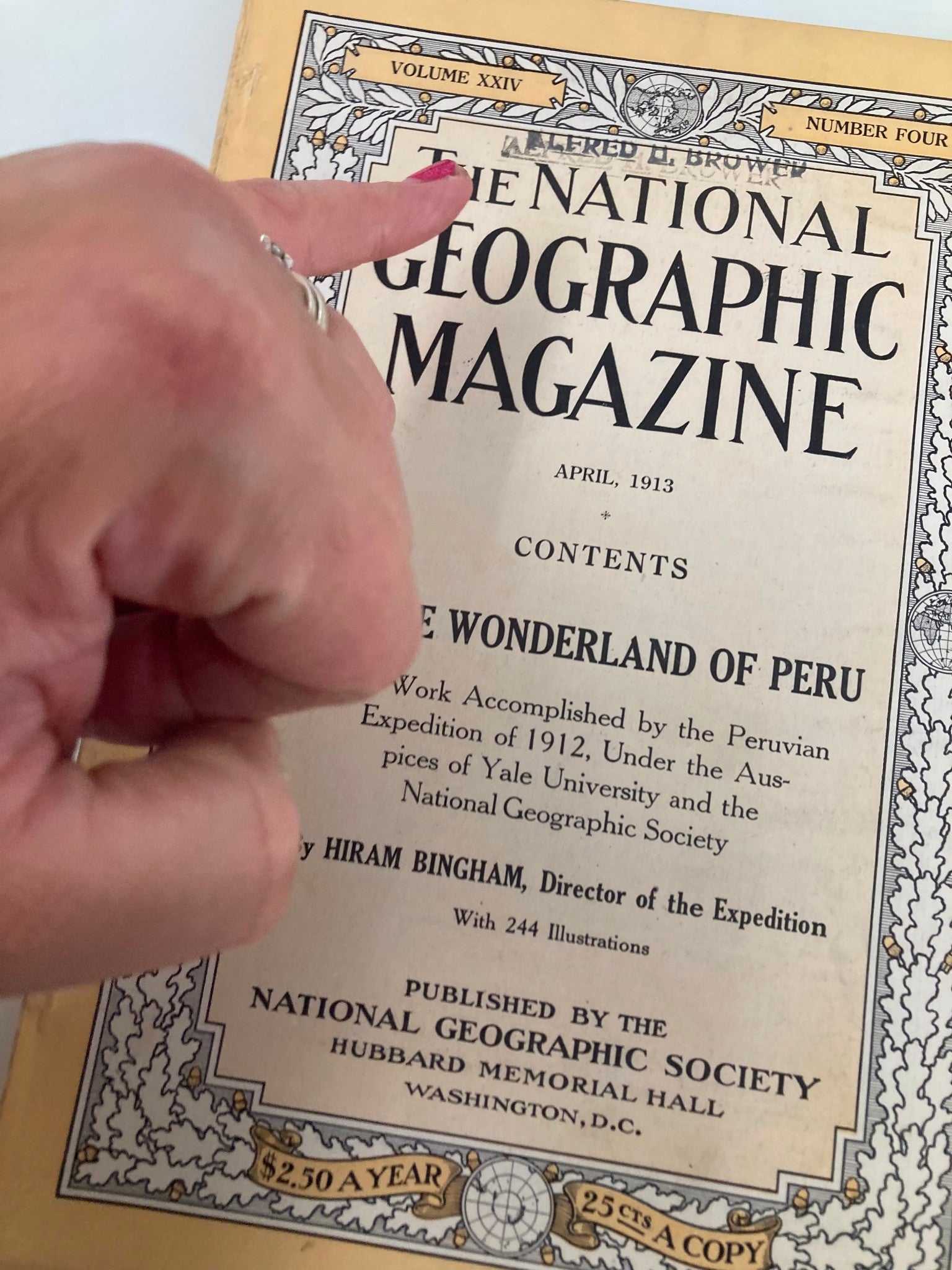 VTG The National Geographic Magazine April 1913 In The Wonderland of Peru