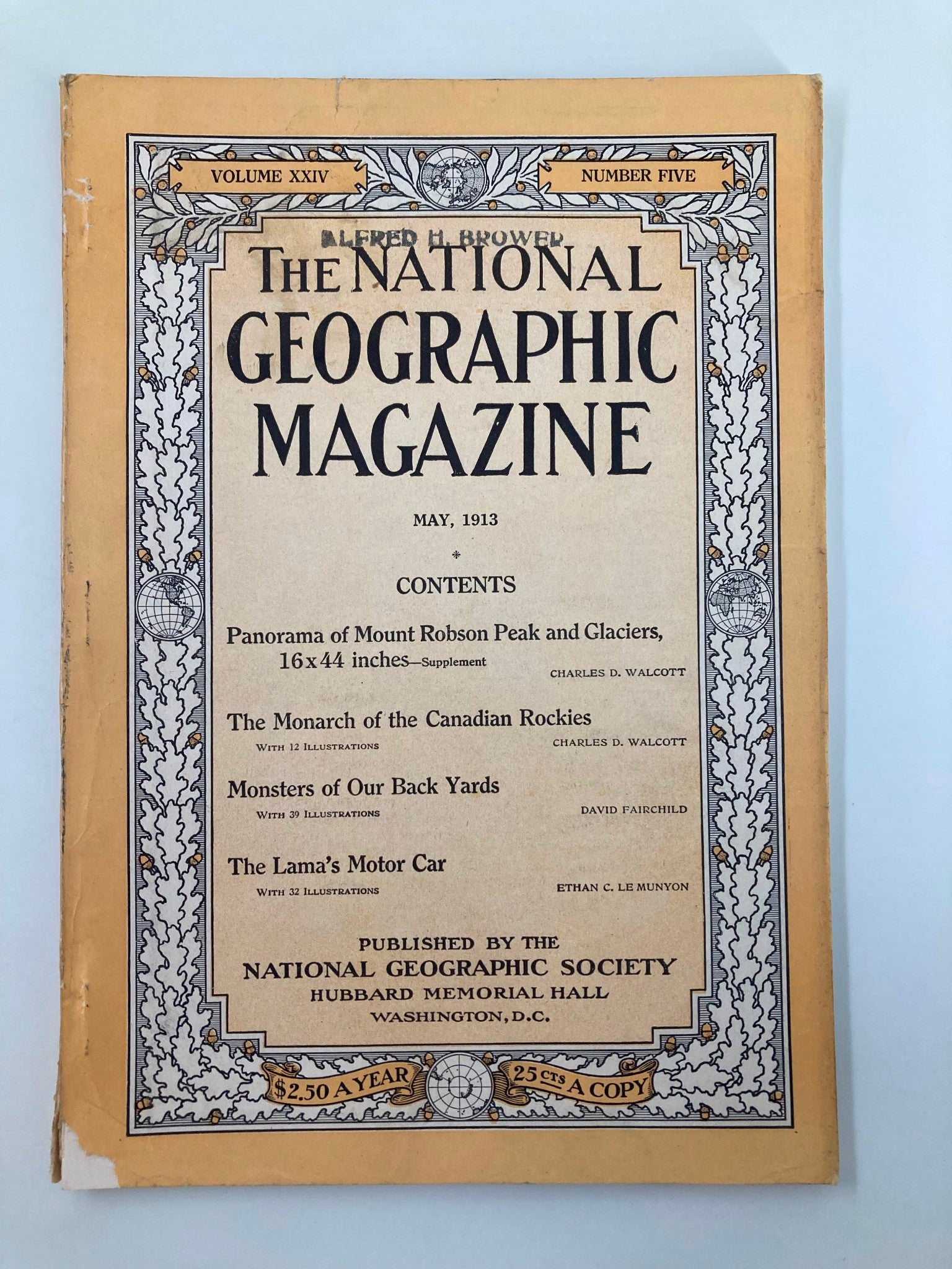 VTG The National Geographic Magazine May 1913 Monsters of Our Back Yards