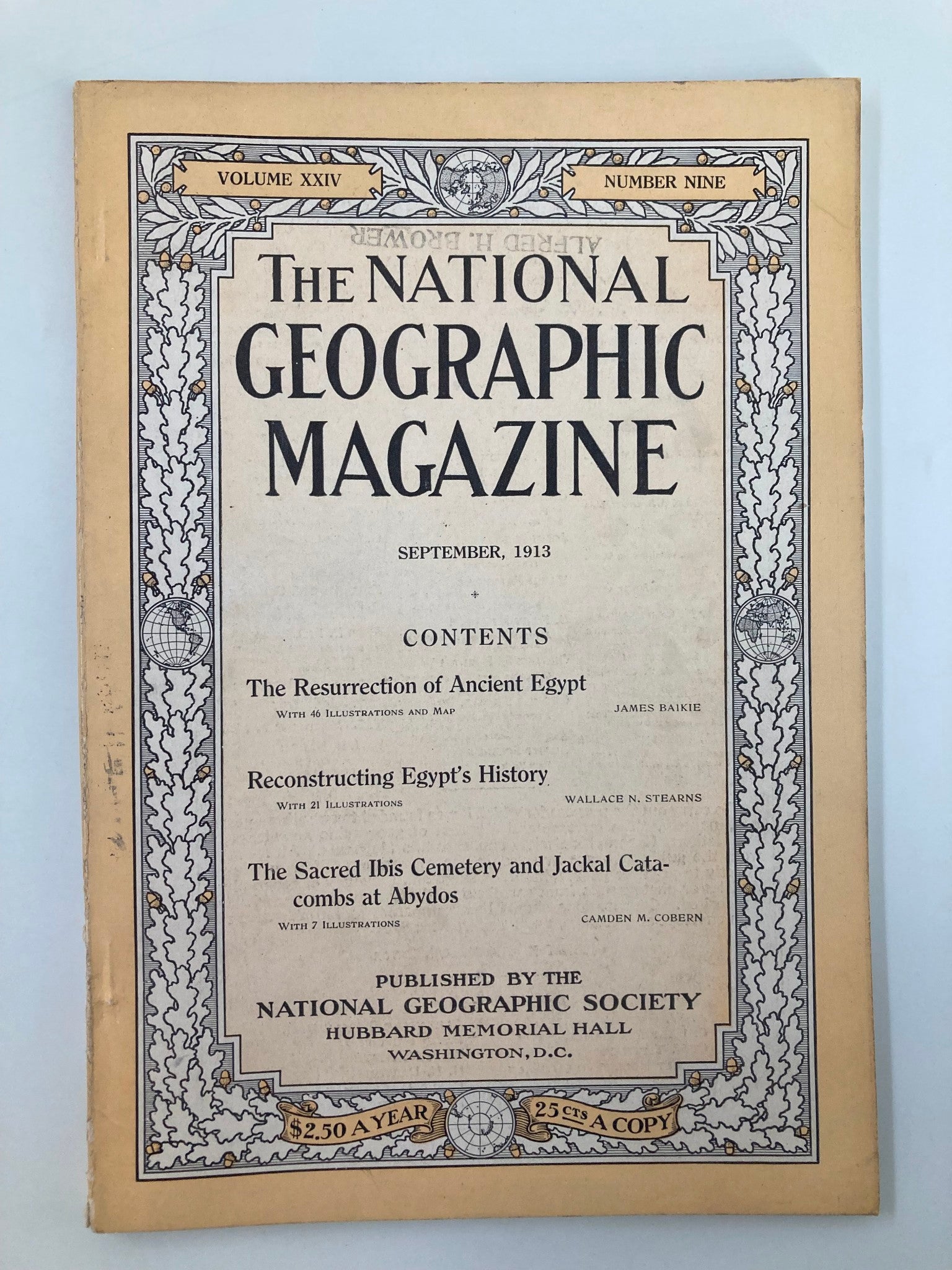 VTG The National Geographic Magazine September 1913 The Sacred Ibis Cemetery