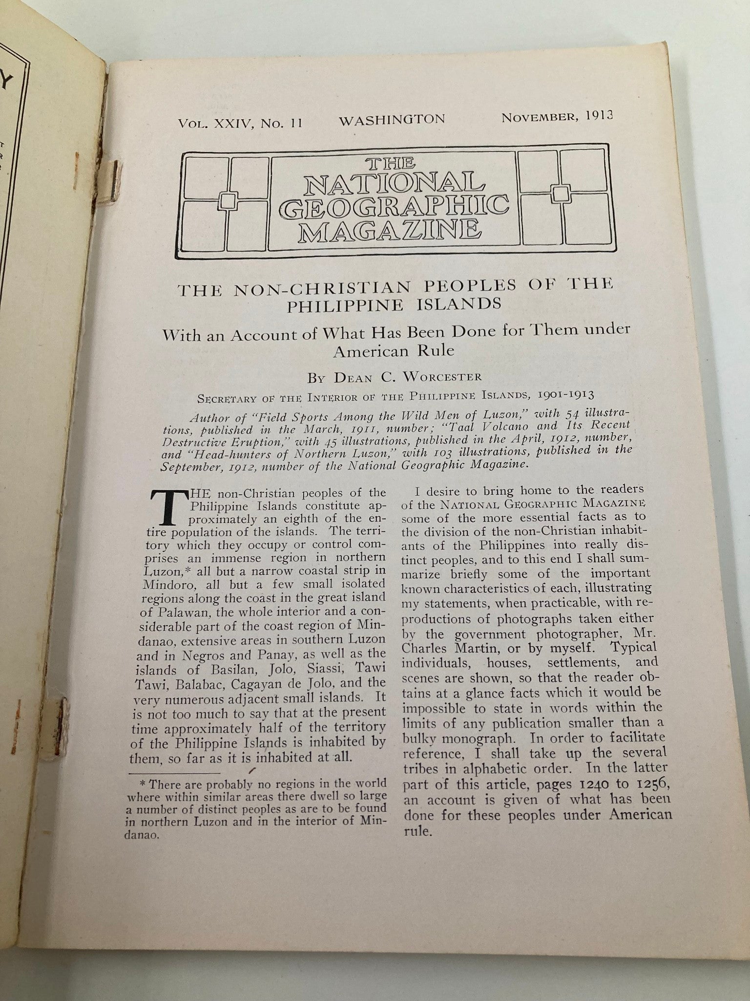 VTG The National Geographic Magazine November 1913 The Non-Christian People