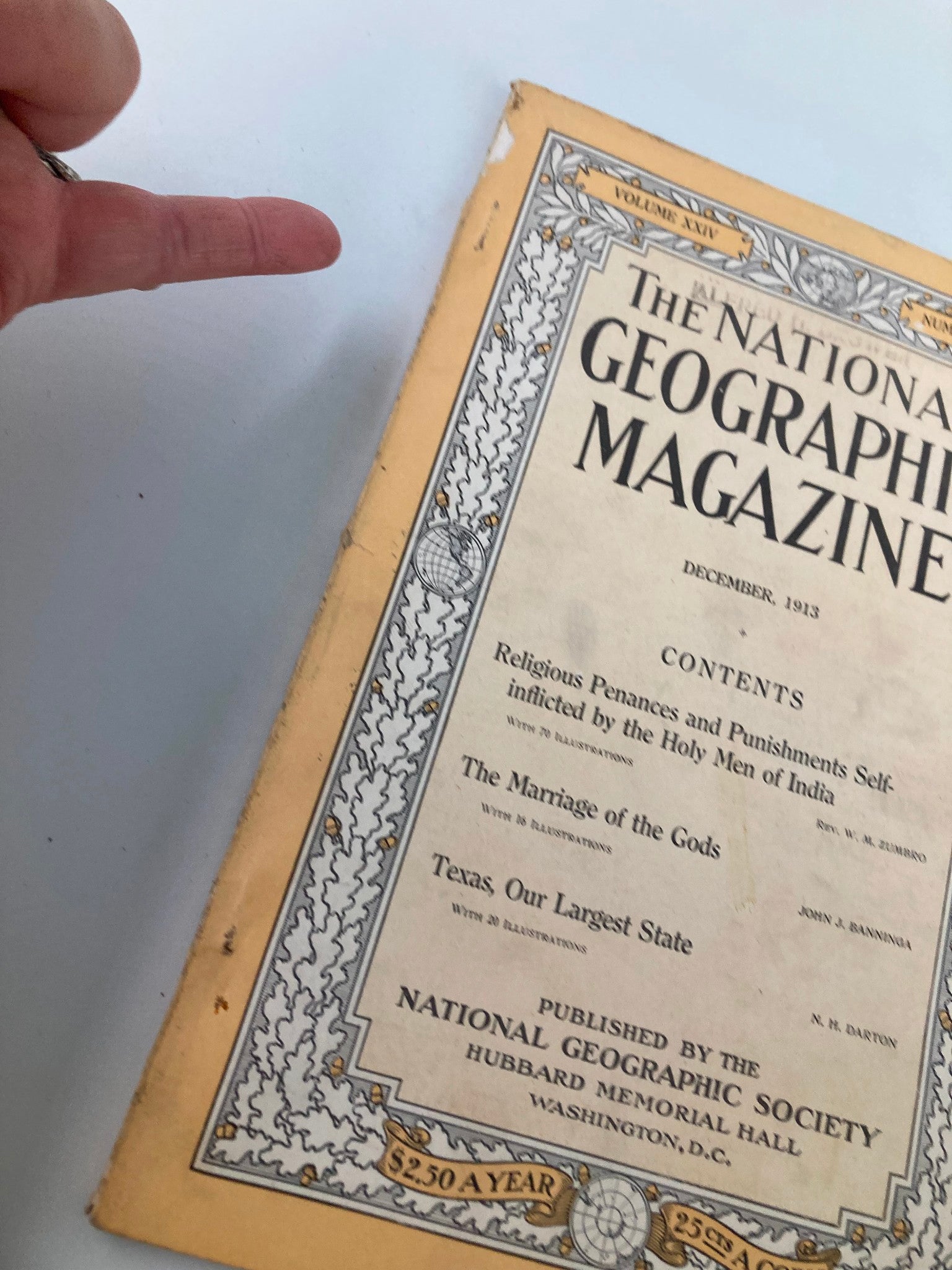 VTG The National Geographic Magazine December 1913 The Marriage of the Gods