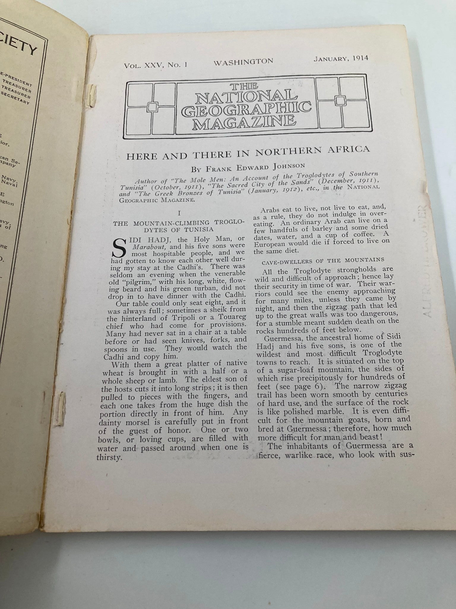 VTG The National Geographic Magazine January 1914 The Oases of Northern Africa