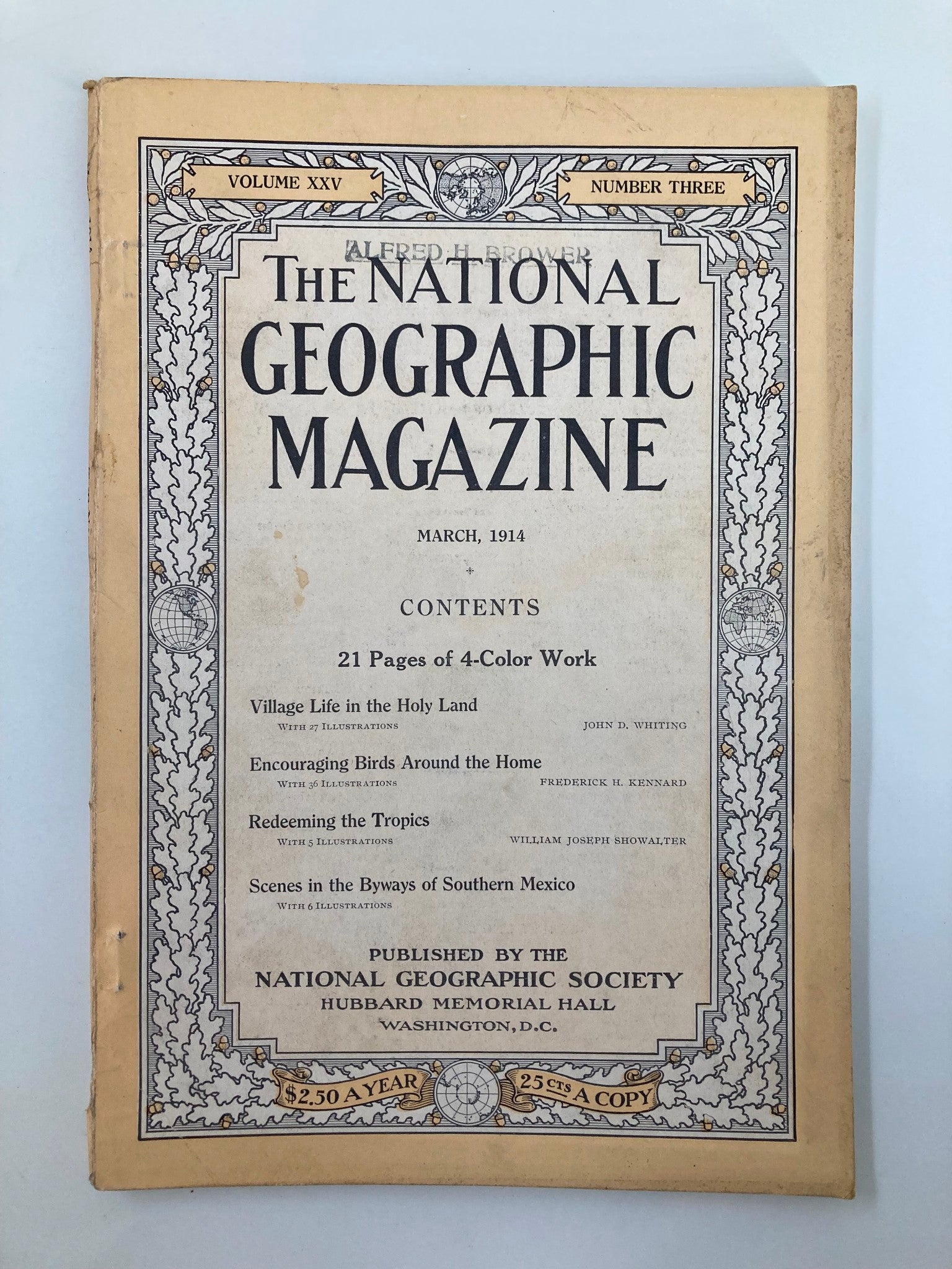 VTG The National Geographic Magazine March 1914 Village Life in the Holy Land