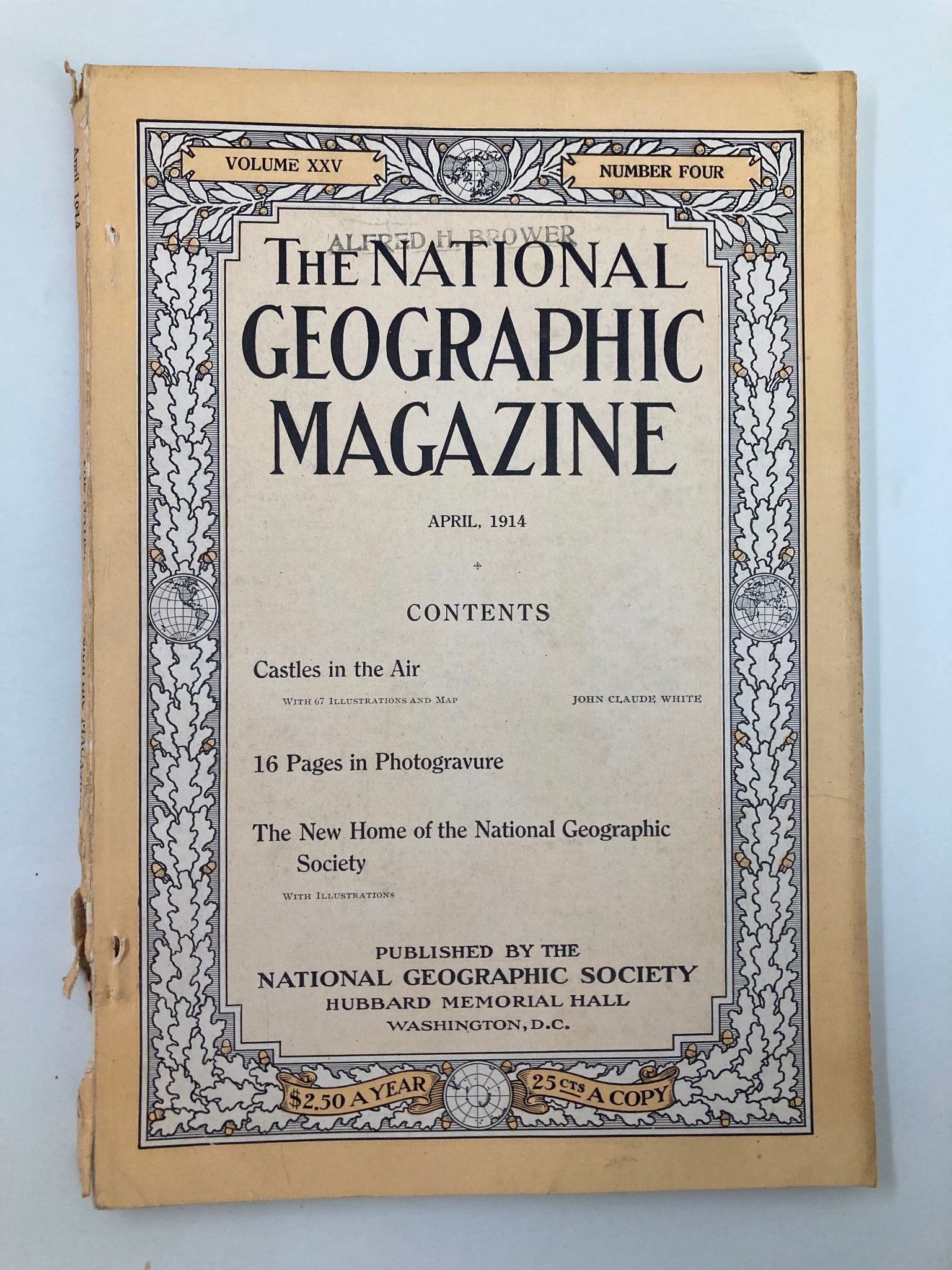 VTG The National Geographic Magazine April 1914 Castles in the Air