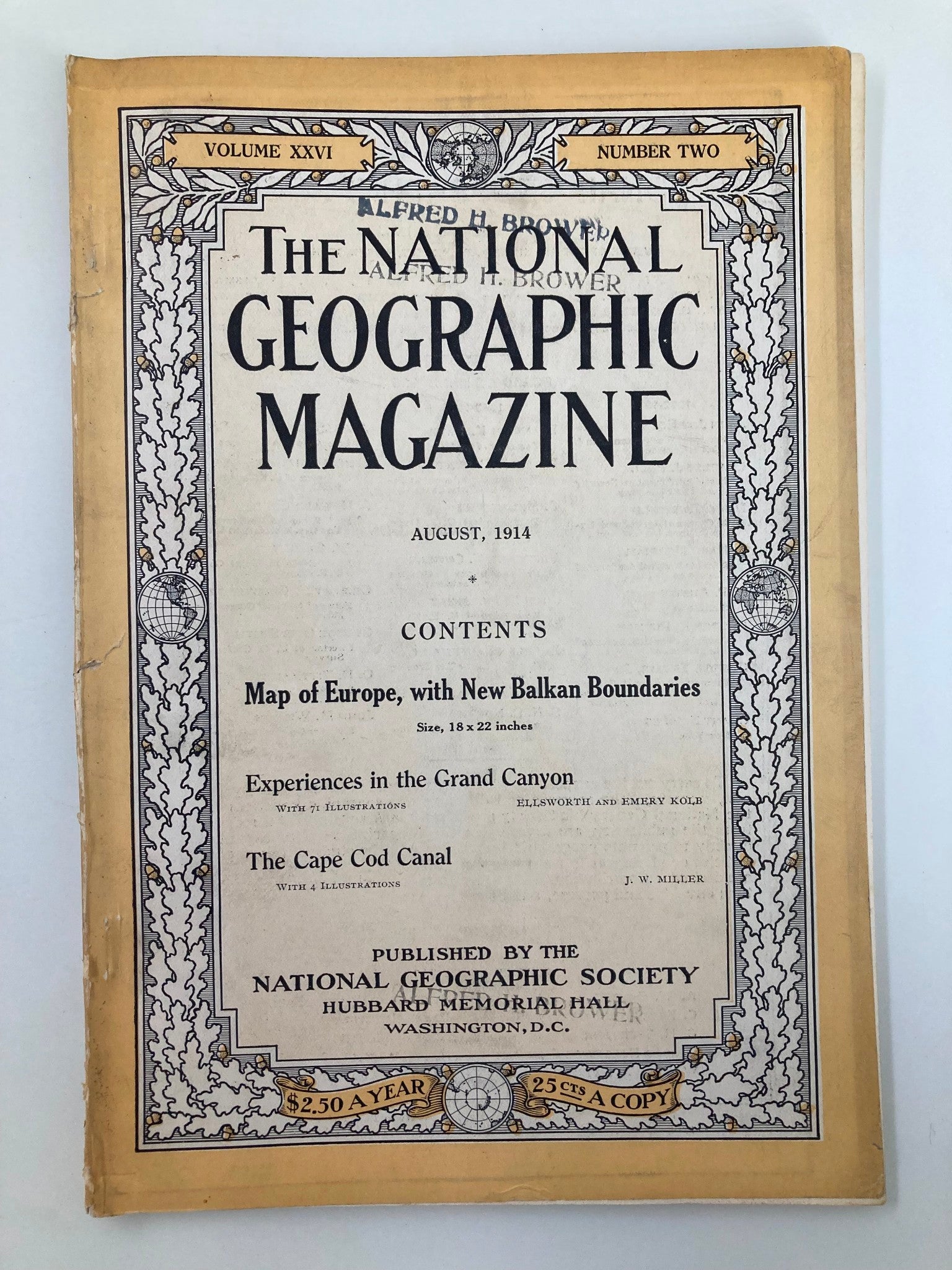 VTG The National Geographic Magazine August 1914 Experiences in the Grand Canyon