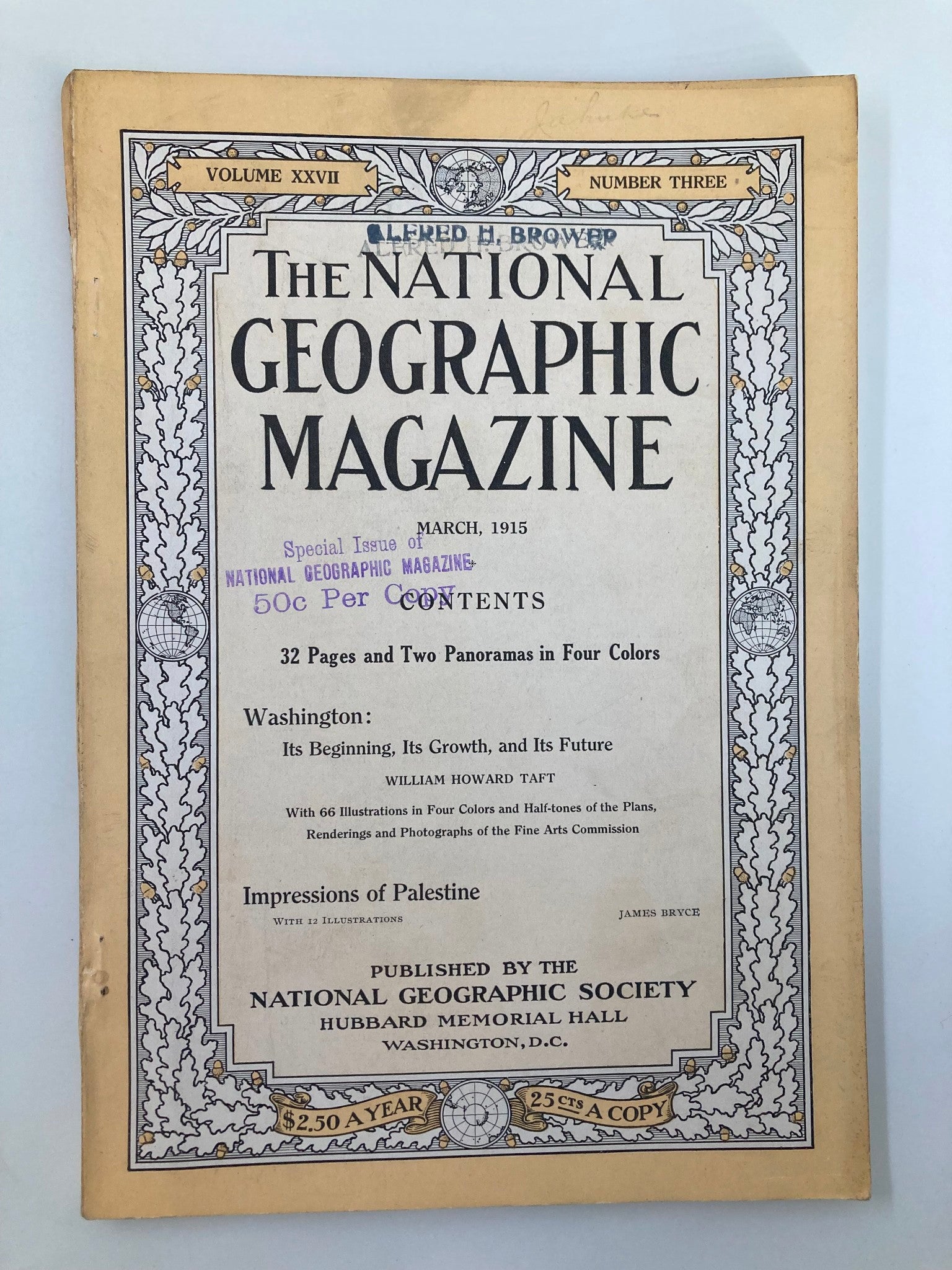 VTG The National Geographic Magazine March 1915 Impressions of Palestine