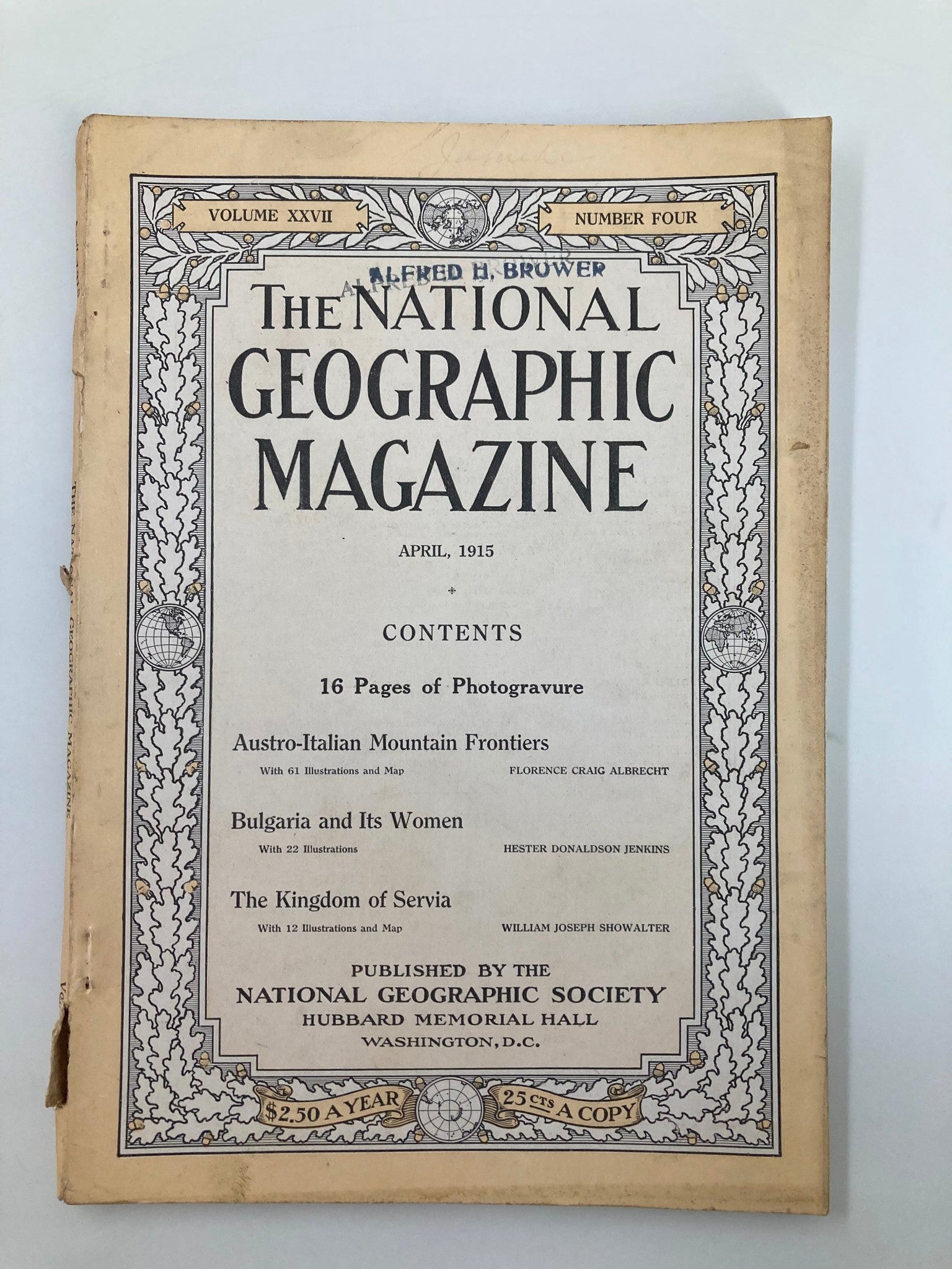 VTG The National Geographic Magazine April 1915 The Kingdom of Servia