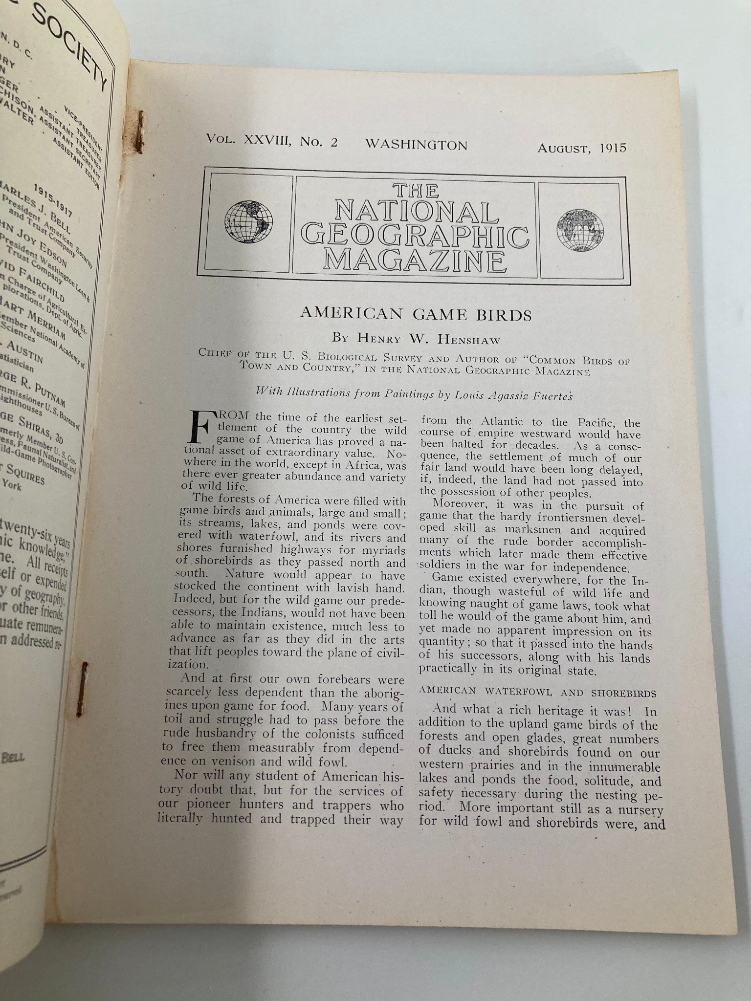 VTG The National Geographic Magazine August 1915 Nature's Transformation Panama