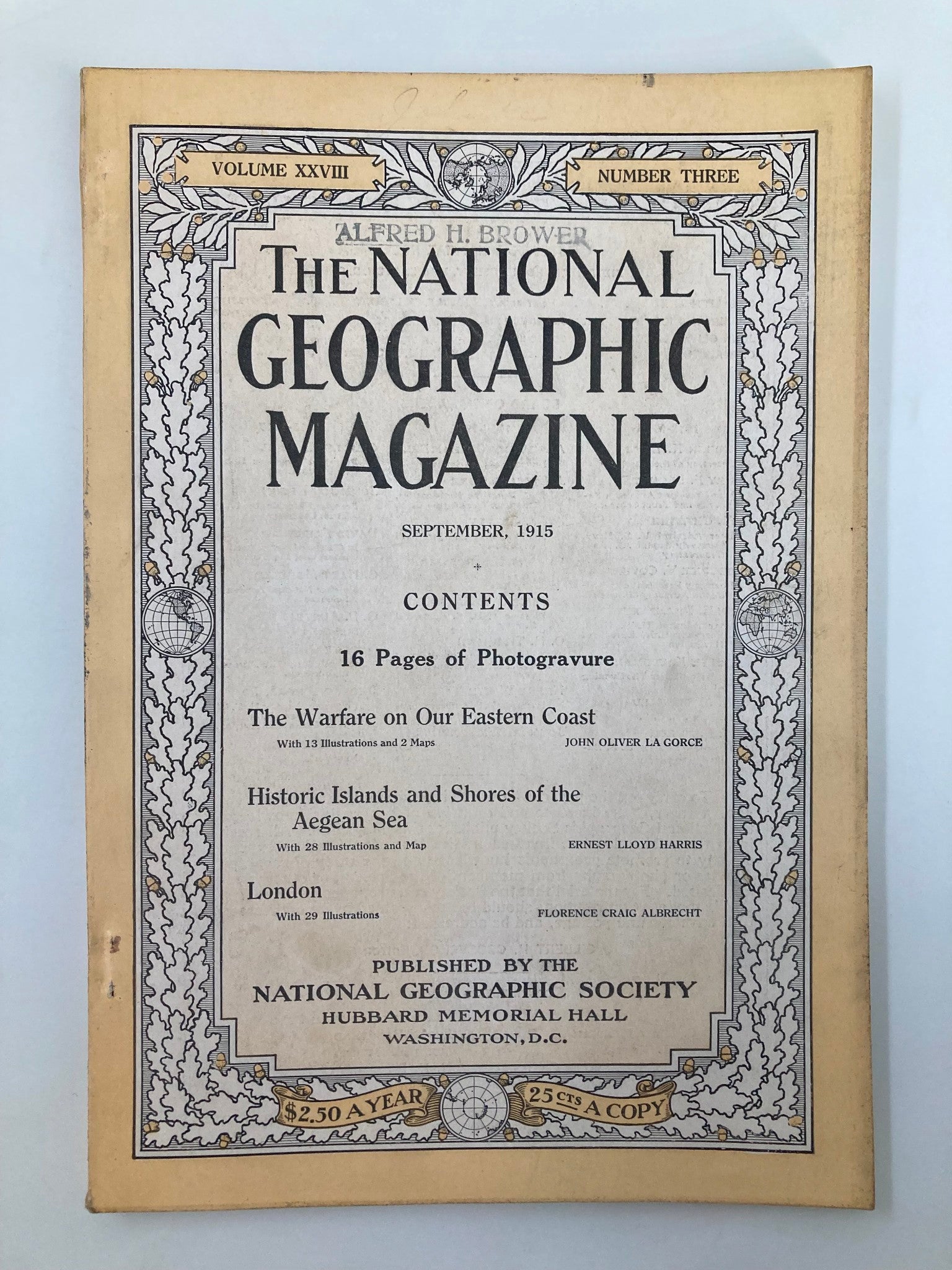 VTG The National Geographic Magazine September 1915 The Warfare on Eastern Coast