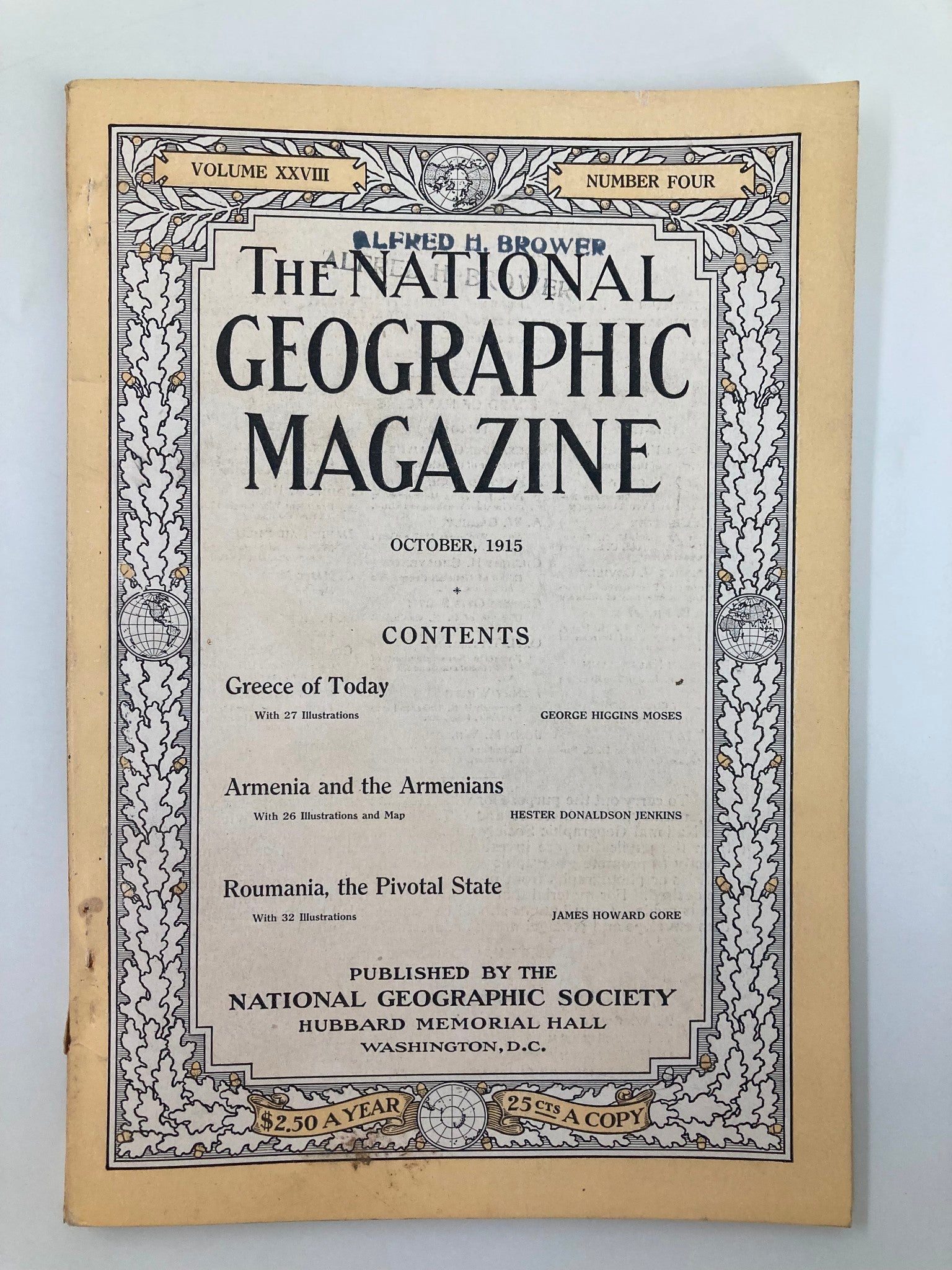 VTG The National Geographic Magazine October 1915 Armenia and the Armenians