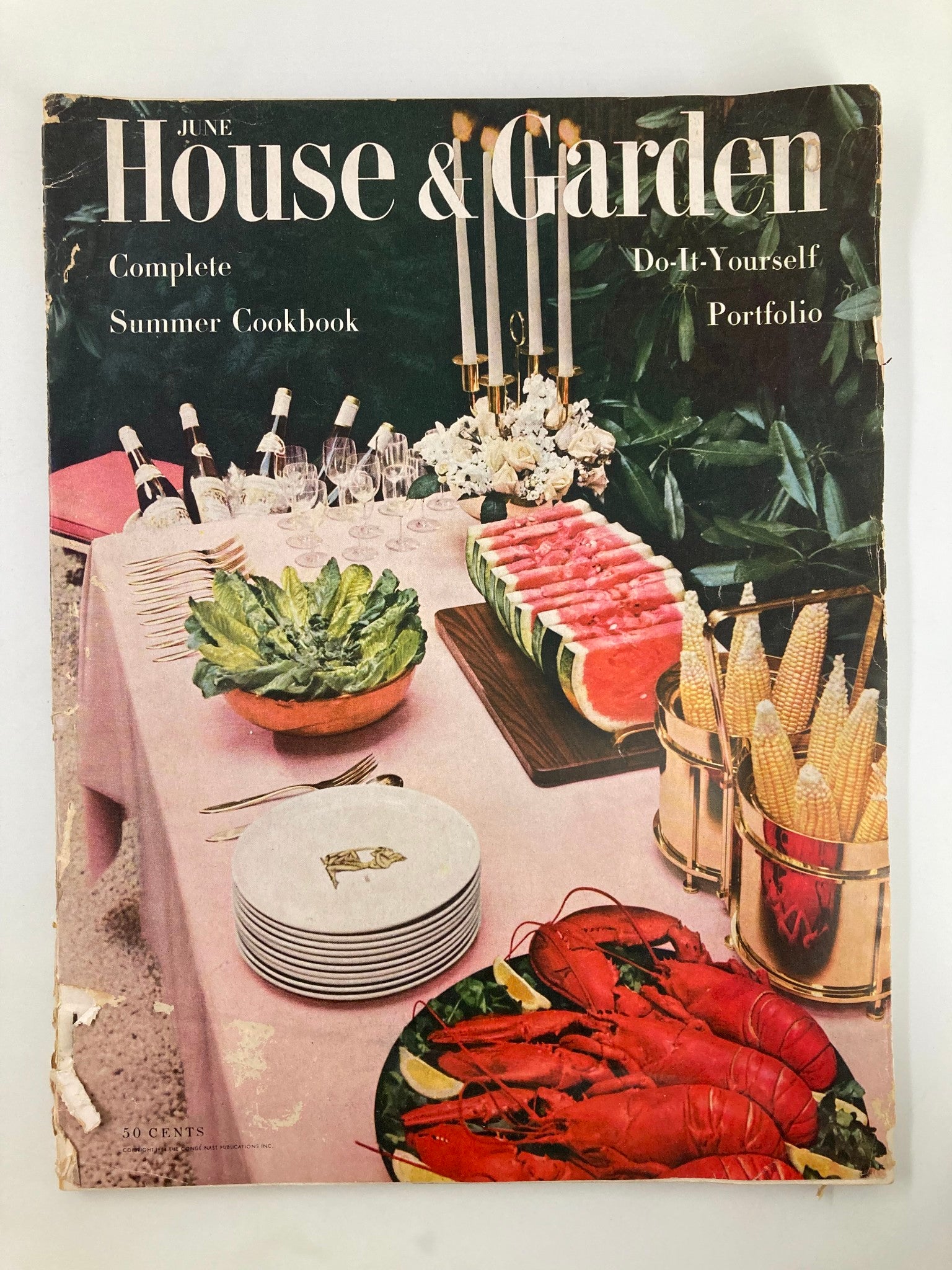 VTG House & Garden Magazine June 1954 Do-It-Yourself Portfolio No Label