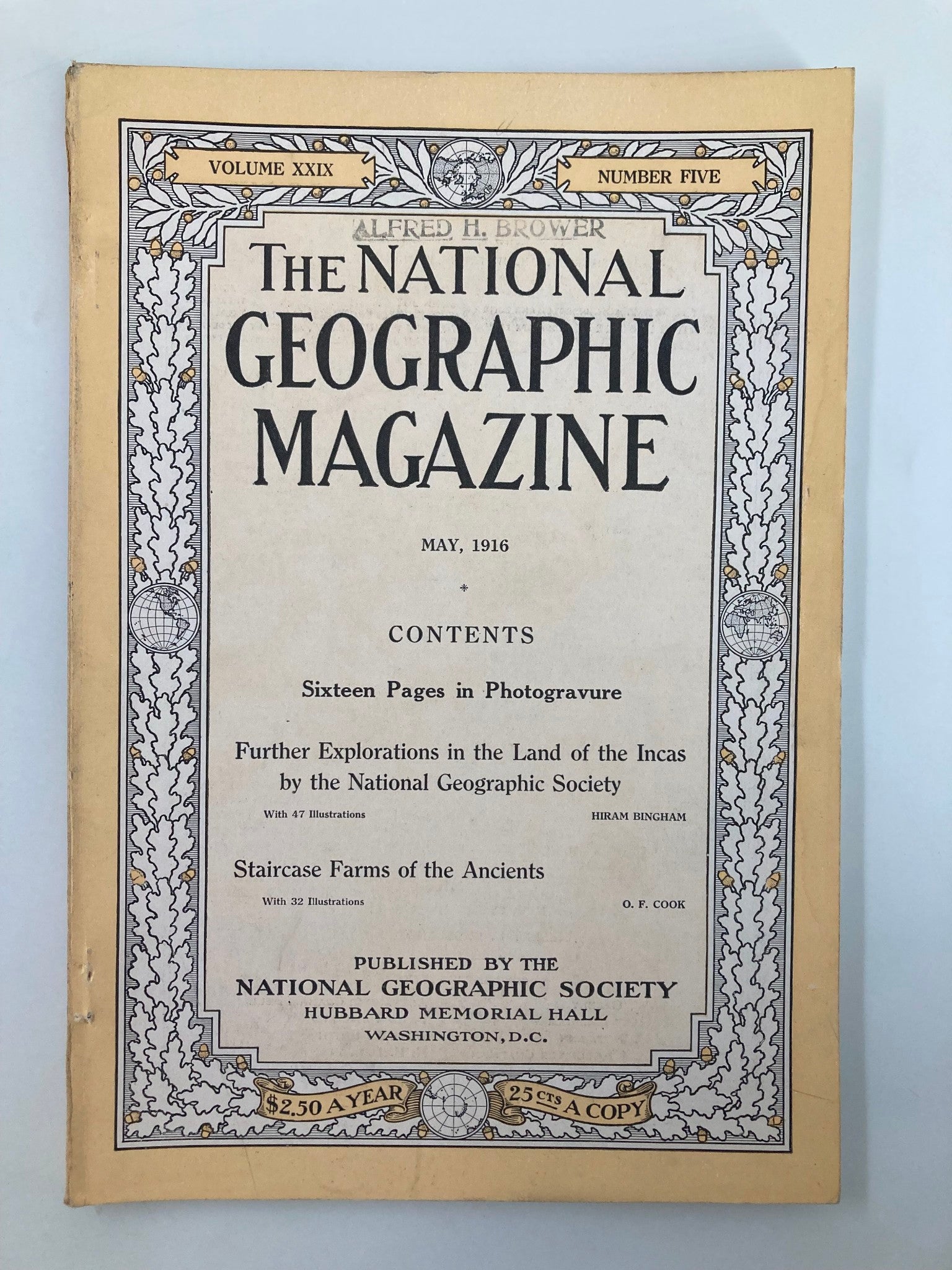 VTG The National Geographic Magazine May 1916 Staircase Farms on the Ancients