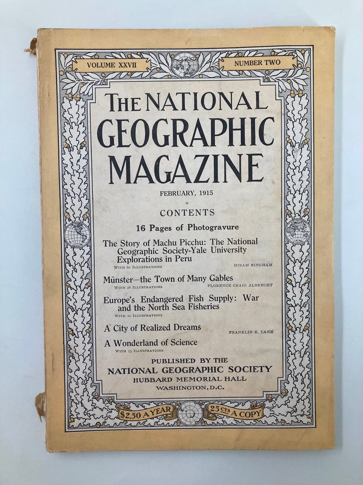 VTG The National Geographic Magazine February 1915 Munster Town of Many Gables