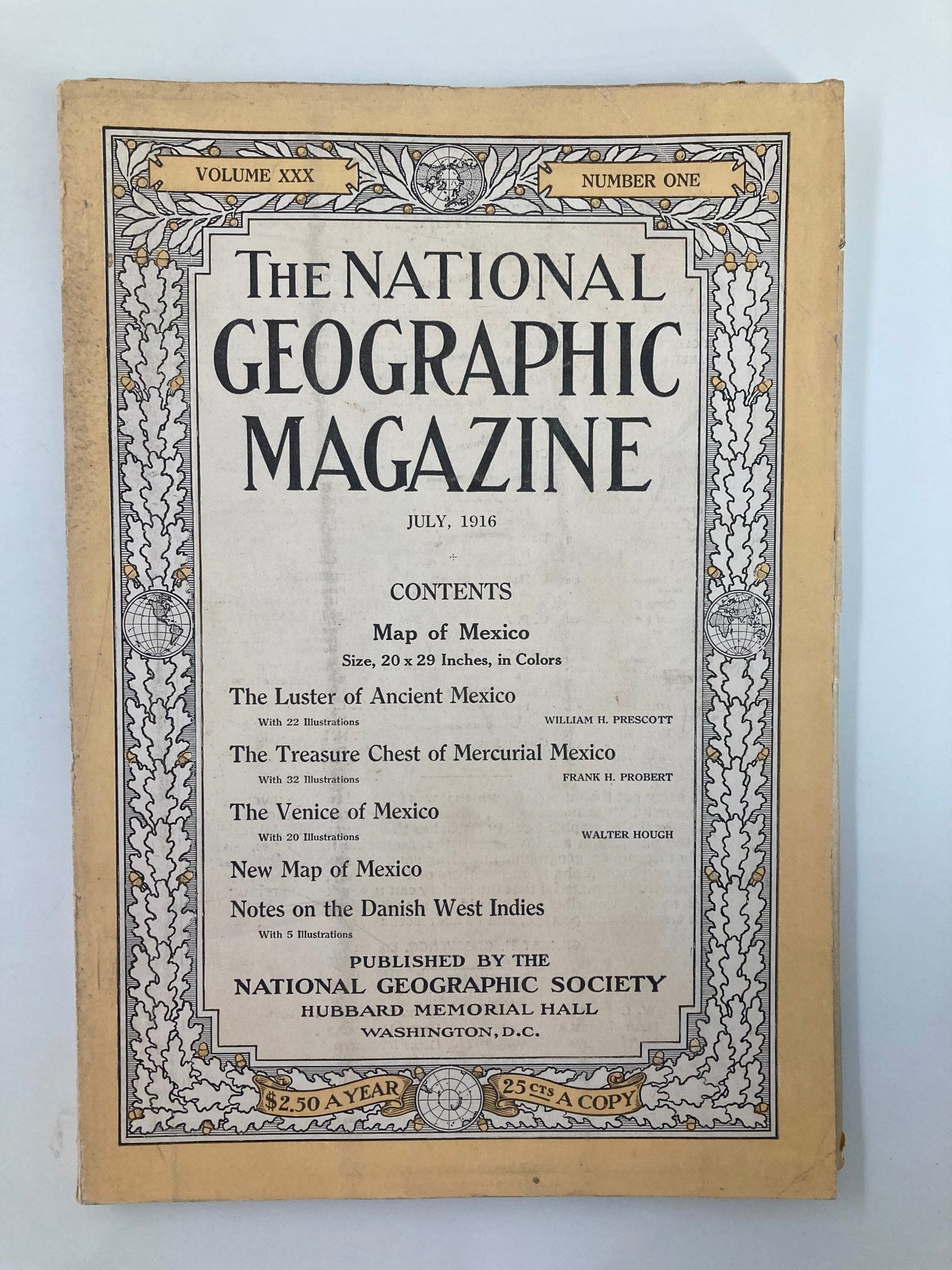 VTG The National Geographic Magazine July 1916 The Luster of Ancient Mexico