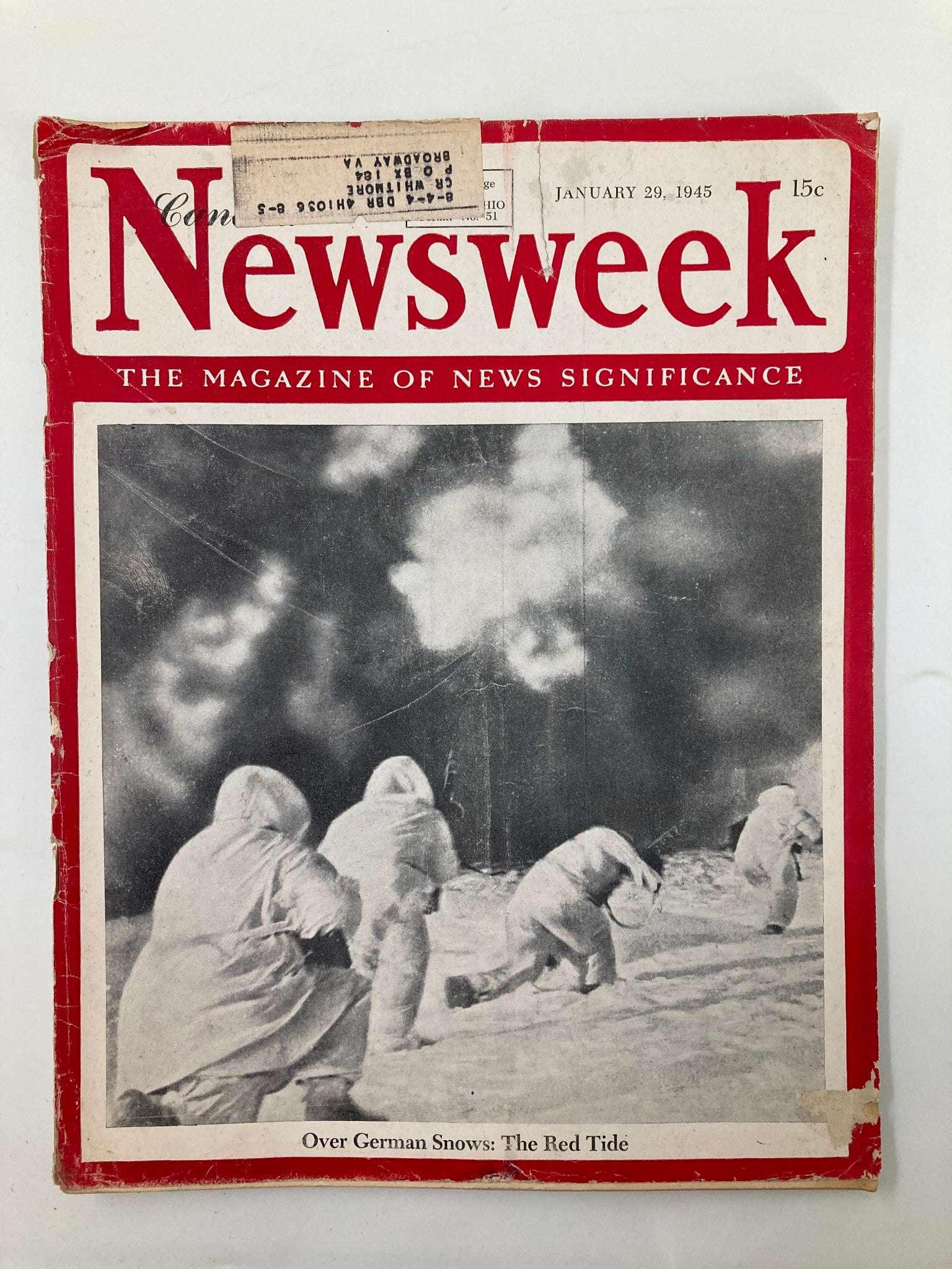 VTG Newsweek Magazine January 29 1945 Over German Snows The Red Tide