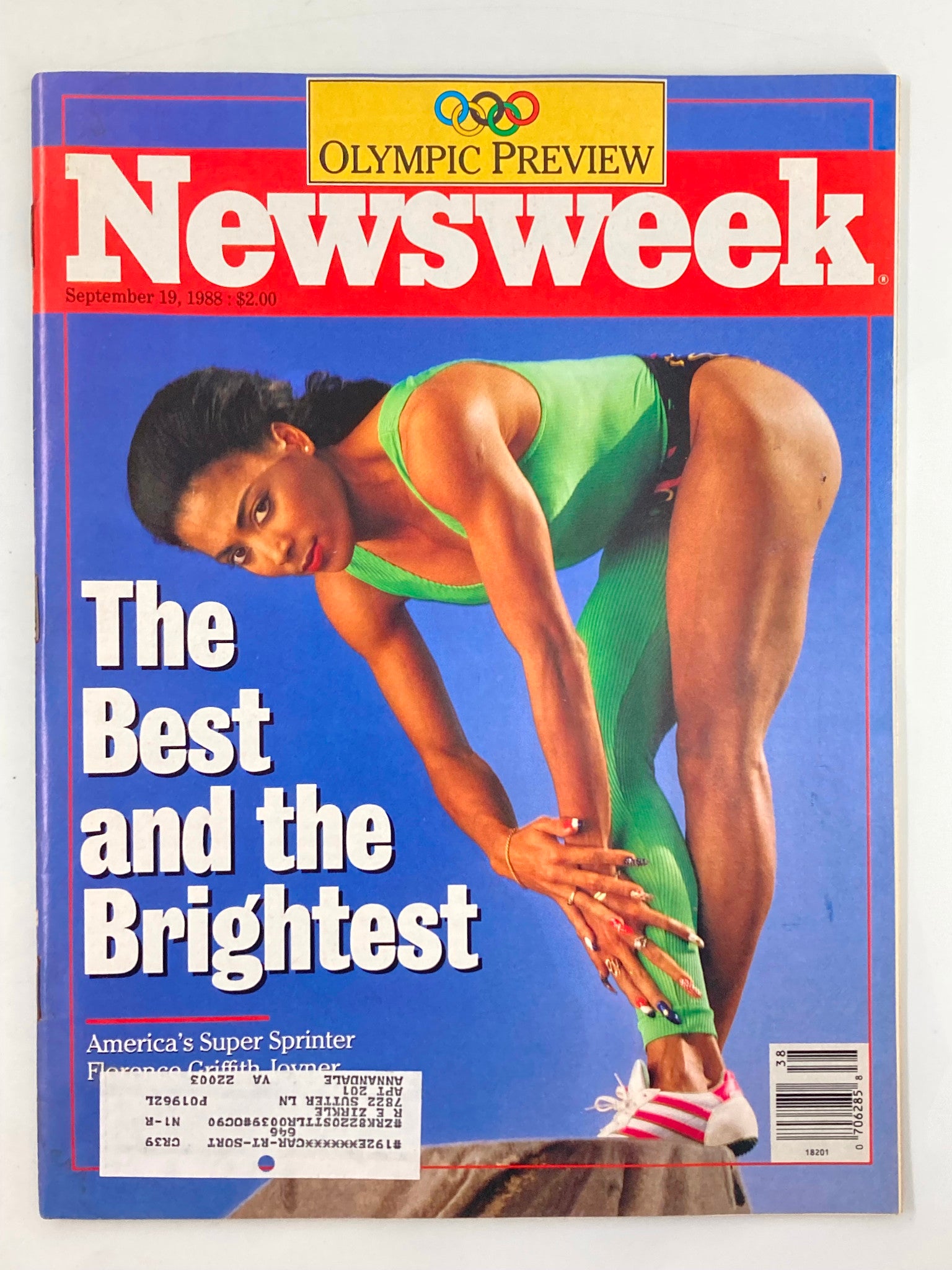 VTG Newsweek Magazine September 19 1988 Super Sprinter Florence Griffith Joyner