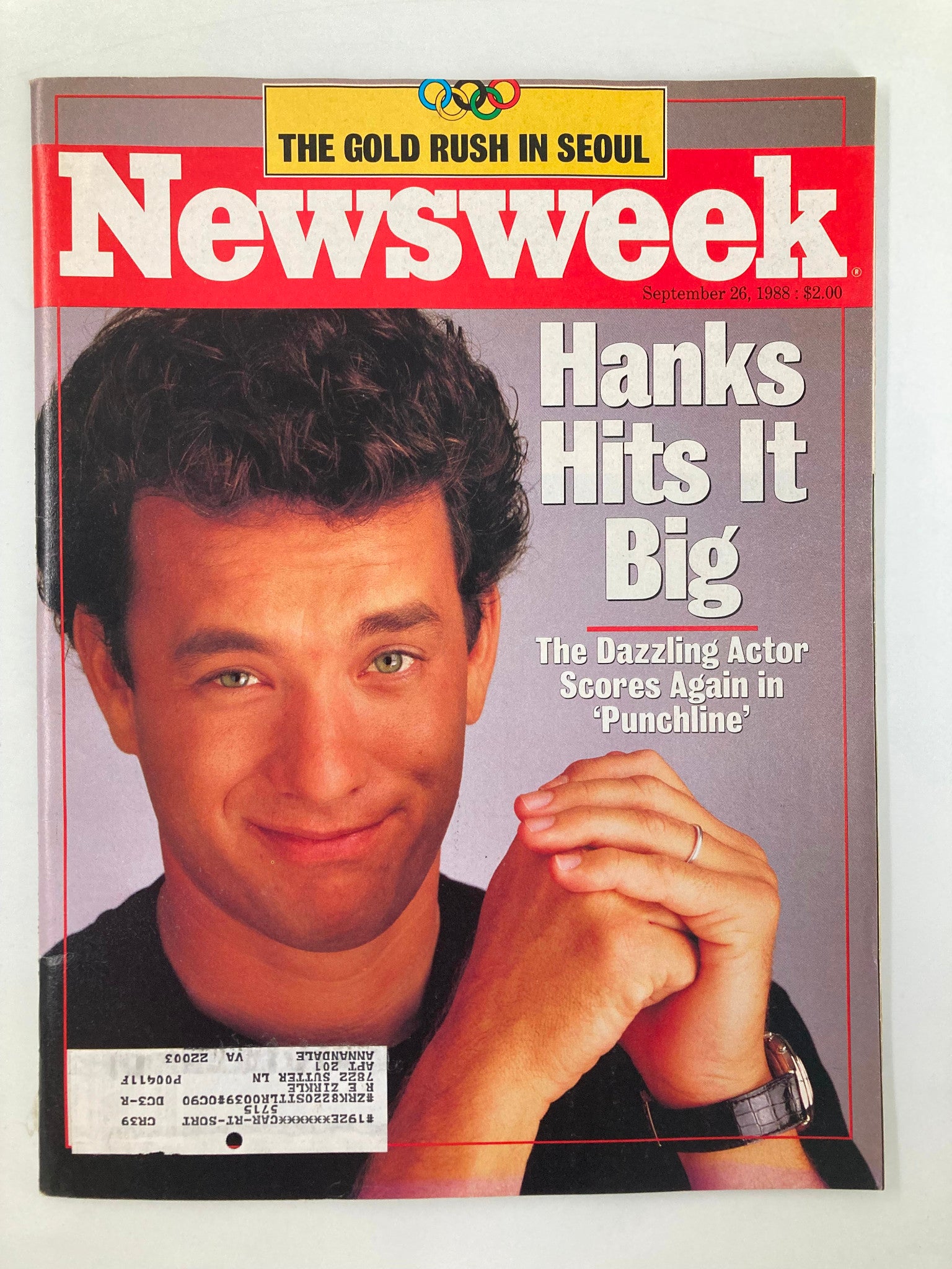 VTG Newsweek Magazine September 26 1988 Tom Hanks Scores Again in 'Punchline'