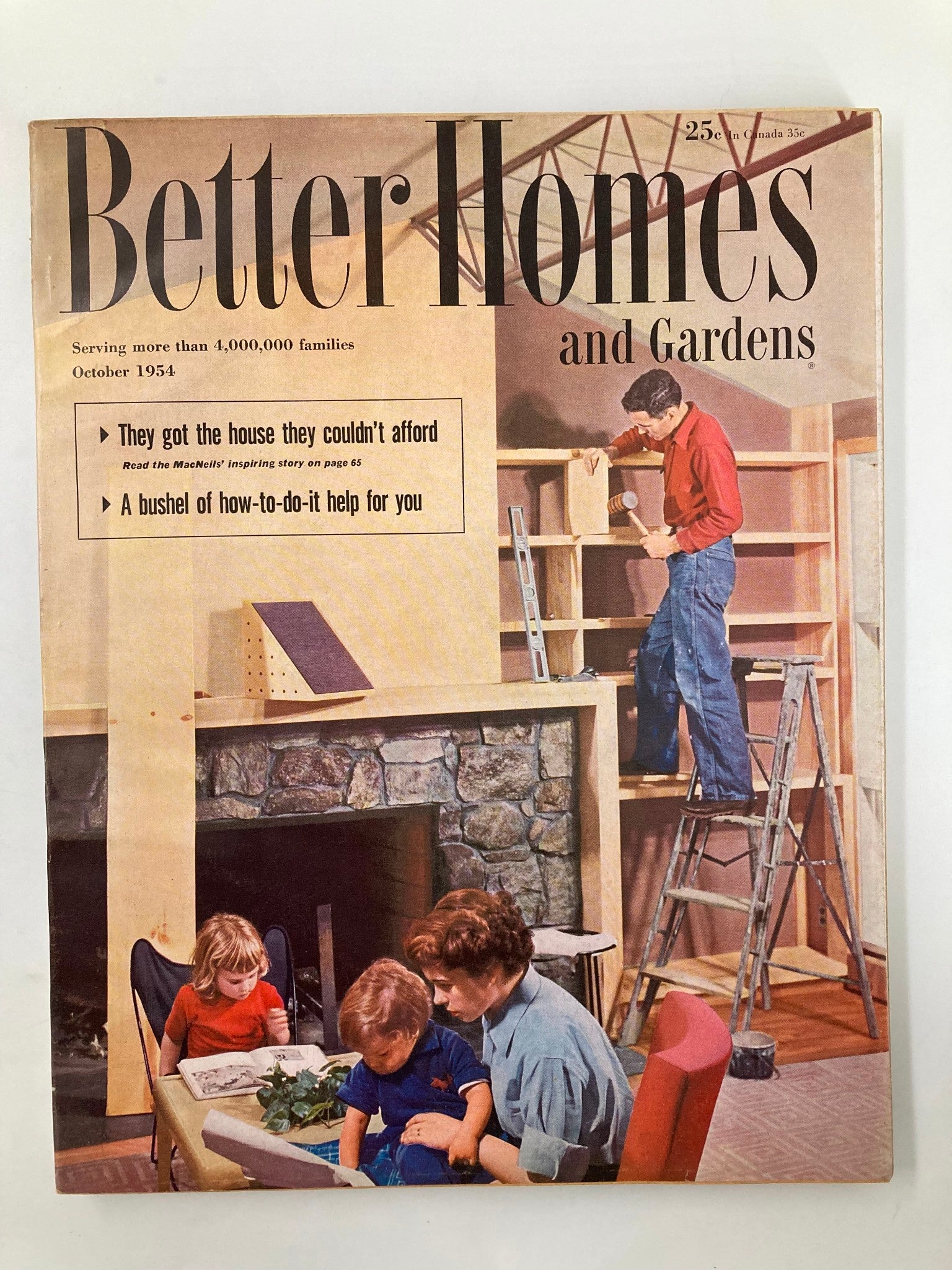 VTG Better Homes & Garden Magazine October 1954 A Bushel of How-To-Do-It Help