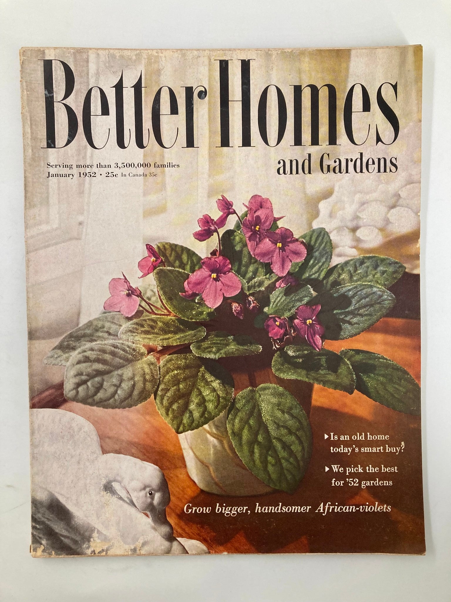 VTG Better Homes & Garden Magazine January 1952 Grow Bigger African-Violets