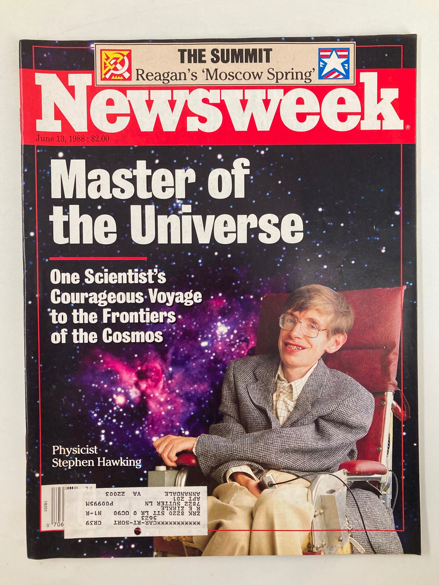 VTG Newsweek Magazine June 13 1988 Stephen Hawking Master of the Universe