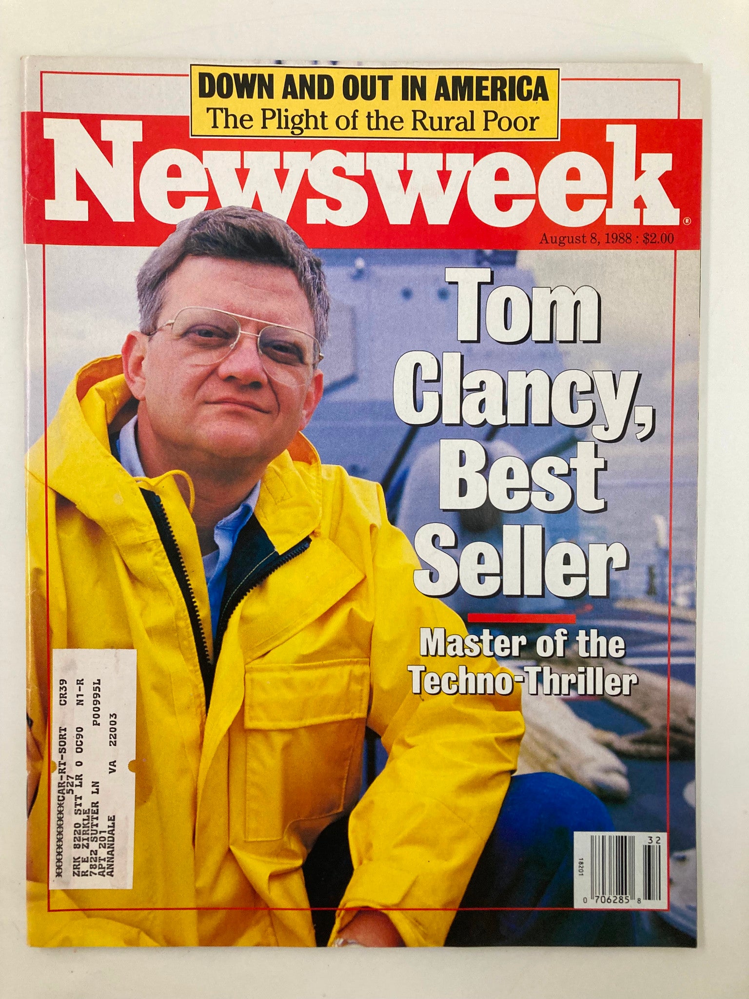 VTG Newsweek Magazine August 8 1988 Tom Clancy Master of the Techni-Thriller