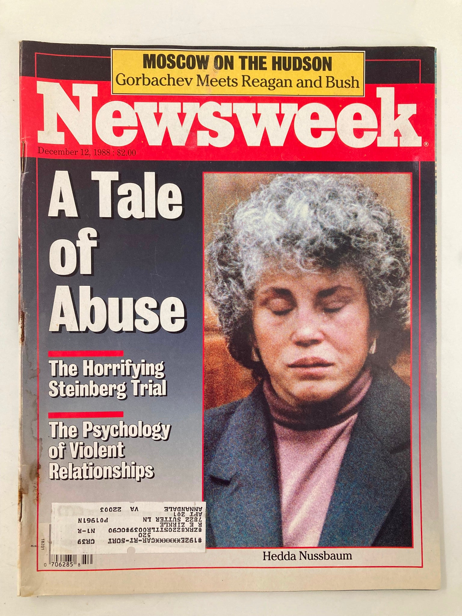 VTG Newsweek Magazine December 12 1988 Hedda Nussbaum A Tale of Abuse