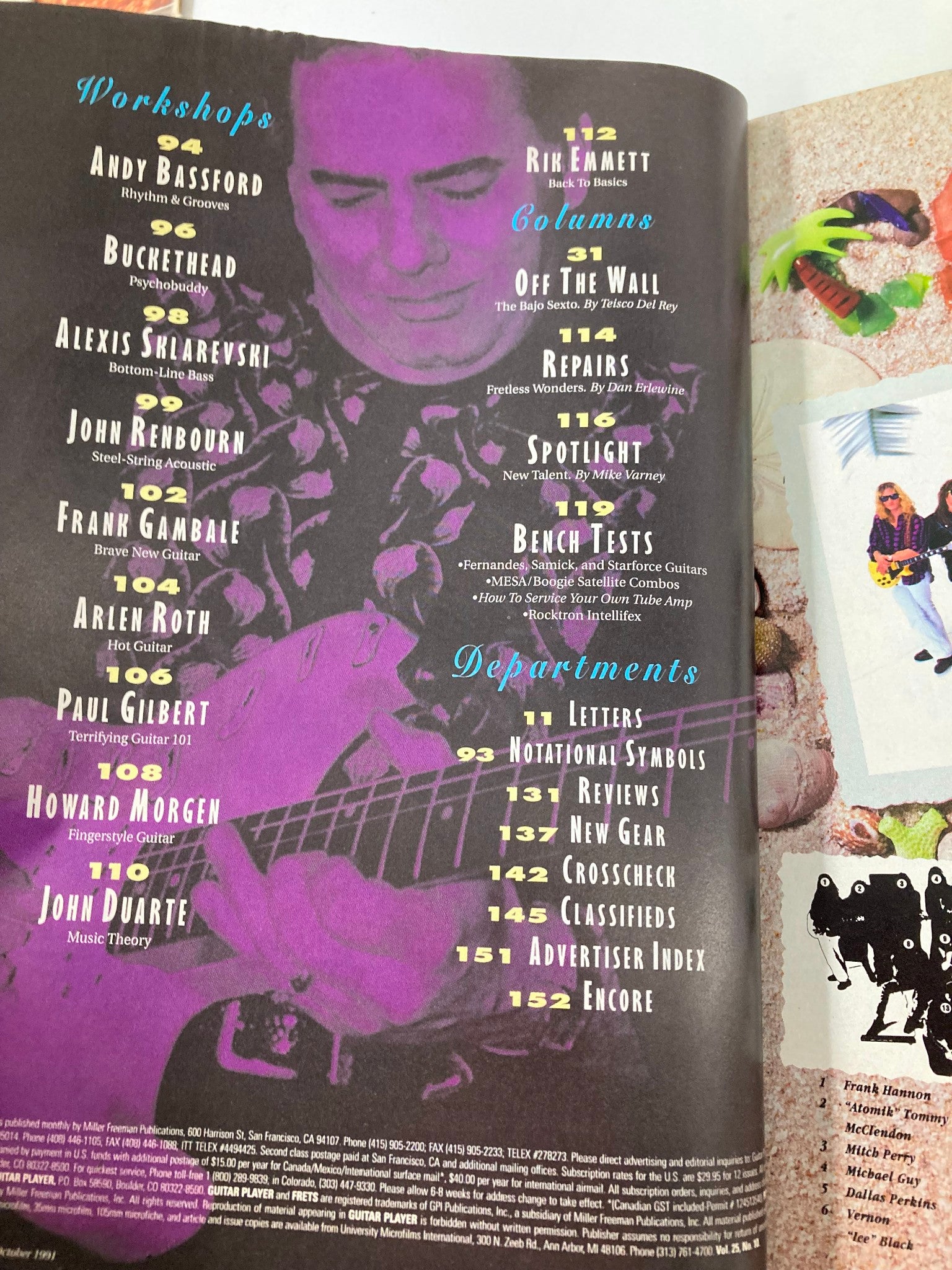 Guitar Player Magazine October 1991 Jim Hall, Duke Robillard, Jessie M. Hemphill