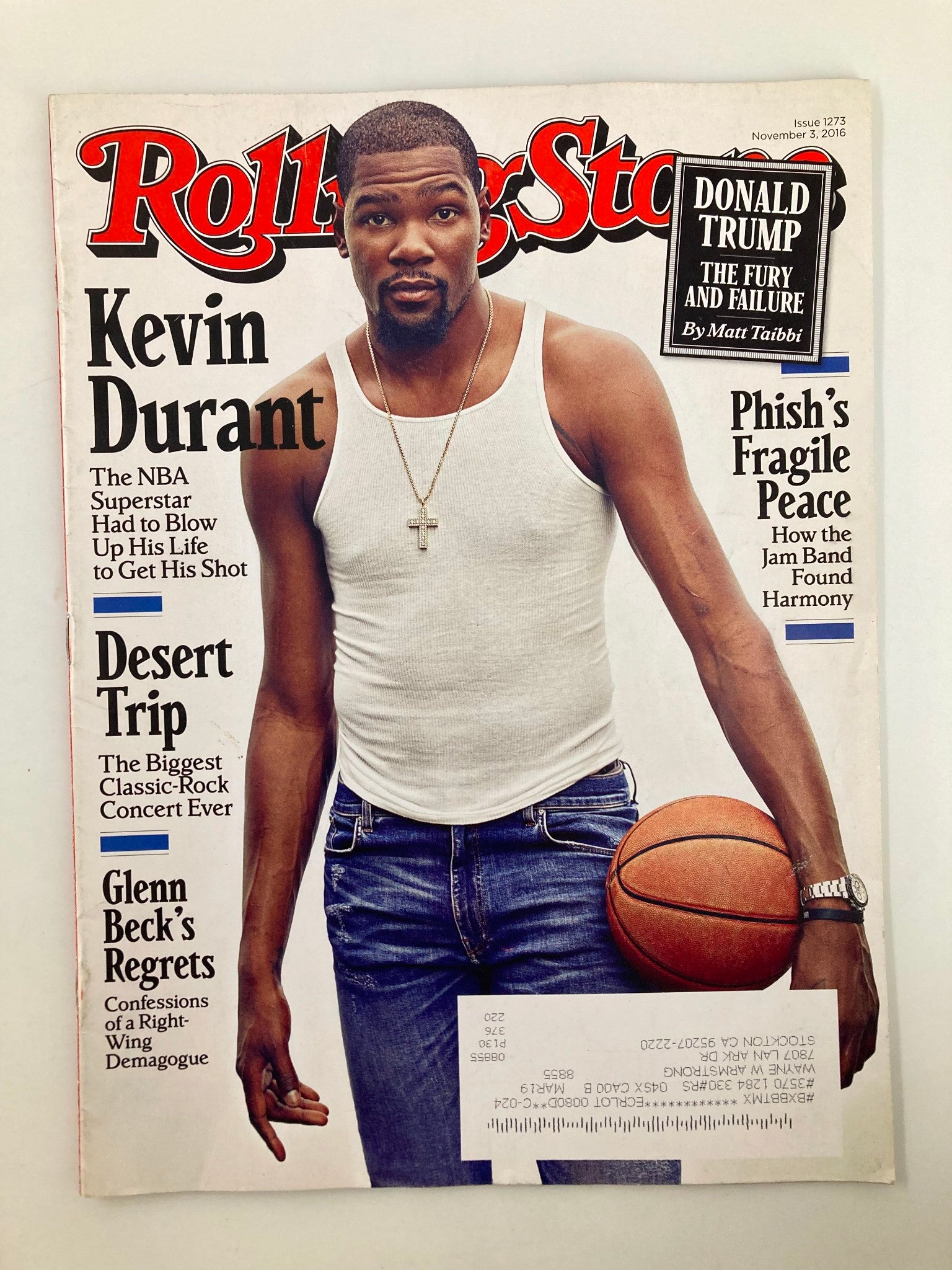 Rolling Stone Magazine November 3 2016 Issue 1273 NBA Superstar Kevin Durant