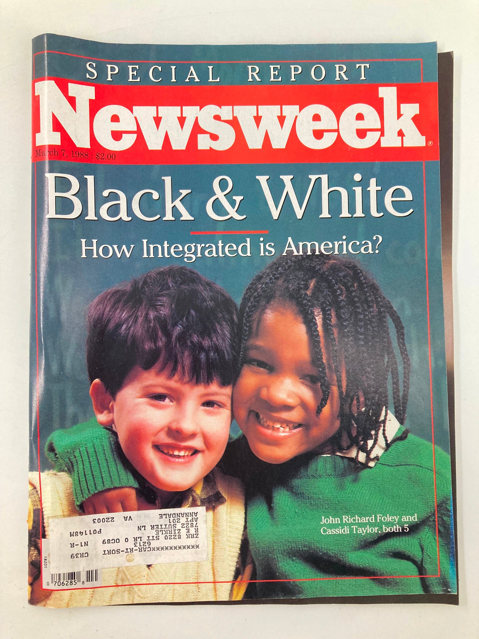 VTG Newsweek Magazine March 7 1988 John Richard Foley and Cassidi Taylor