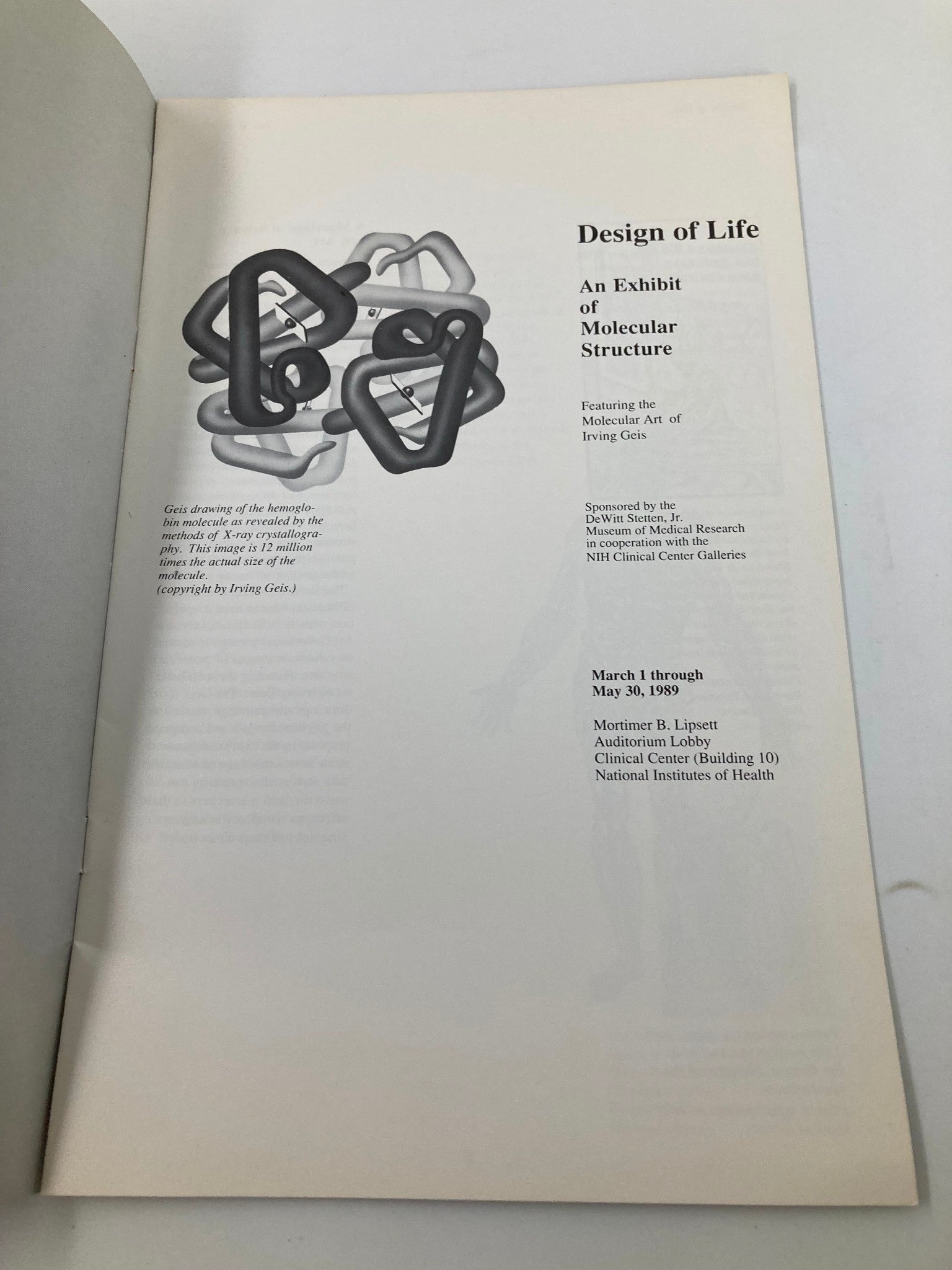 1988 Designs of Life An Exhibit of Molecular Structure Nat'l Institute of Health