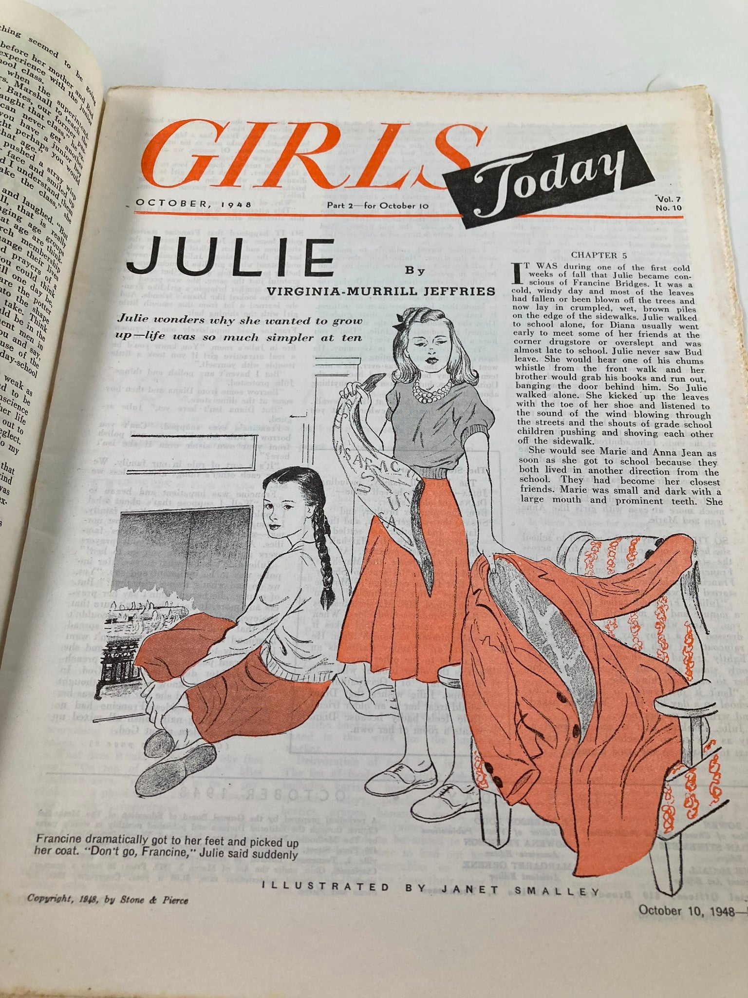 VTG Girls Today Magazine October 1948 Megaphone Magic No Label